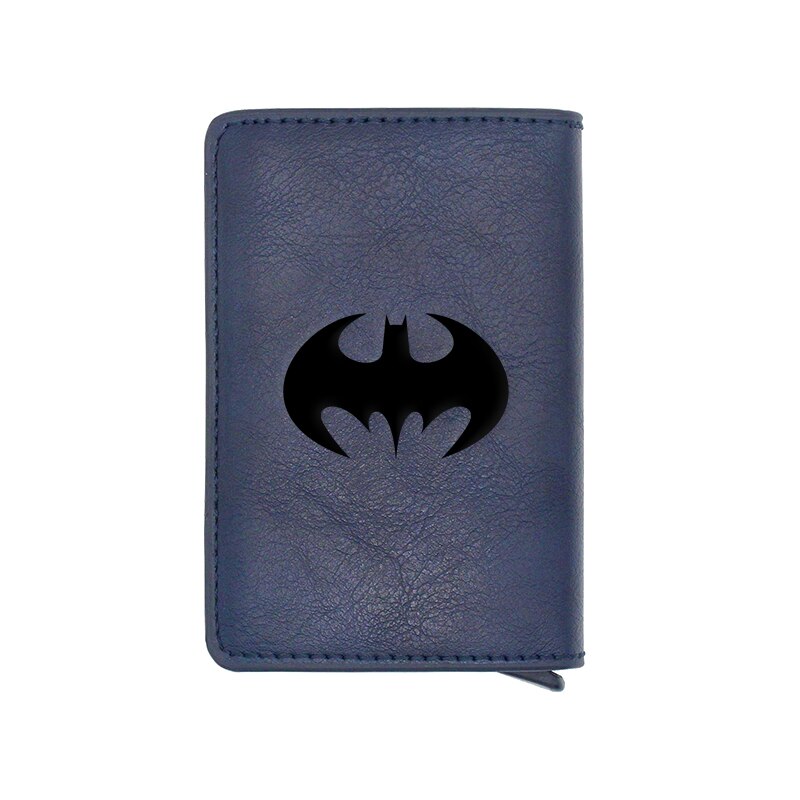 Cool Classic Bat Hero Design Card Holder Wallets Men Women Boy Rfid Leather Short Purse Slim Mini Purse Small Money Bag Gifts-