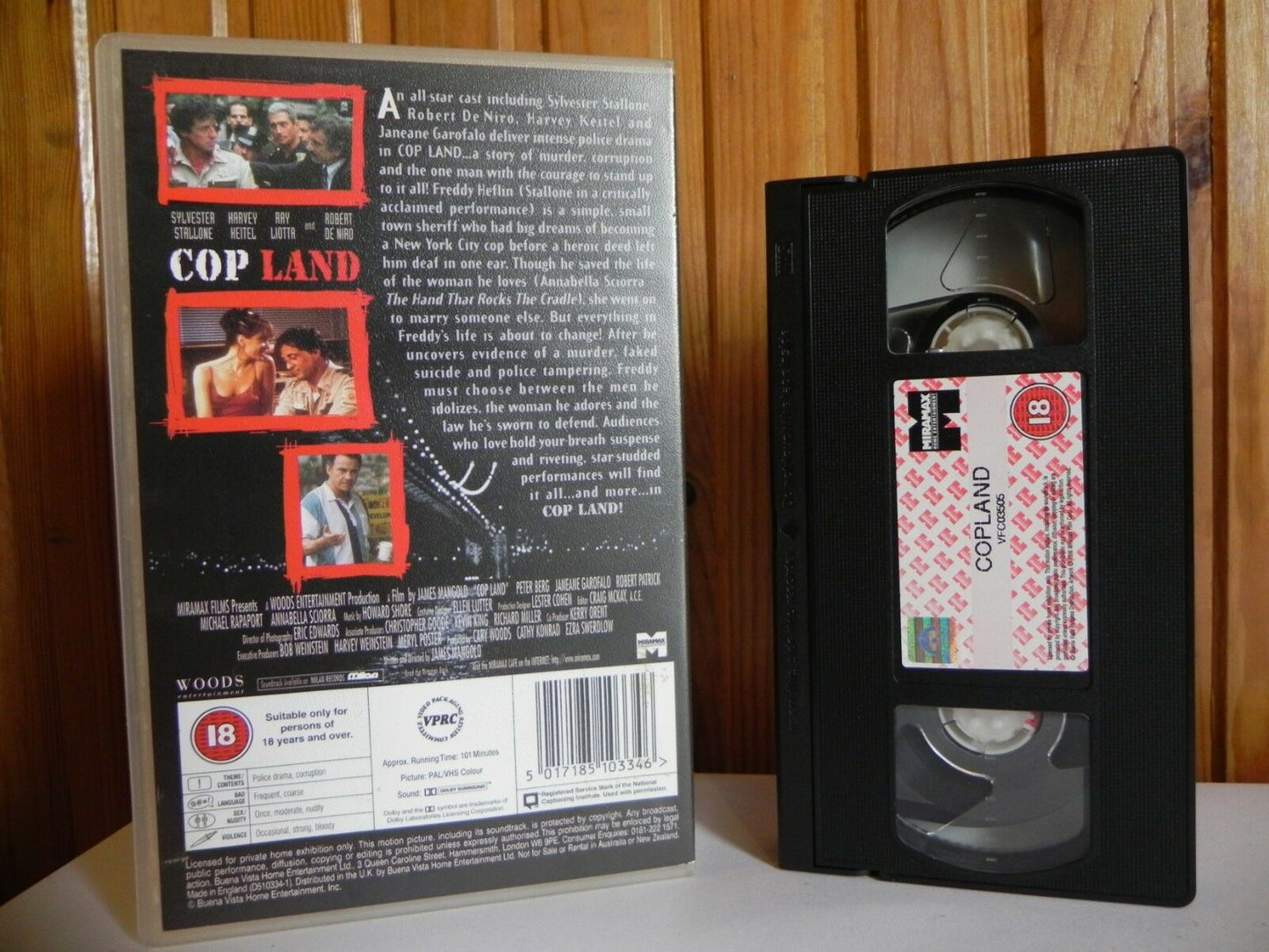 Cop Land: Sylvester Stallone/Harvey Keitel - Crime Drama - Large Box - Pal VHS-