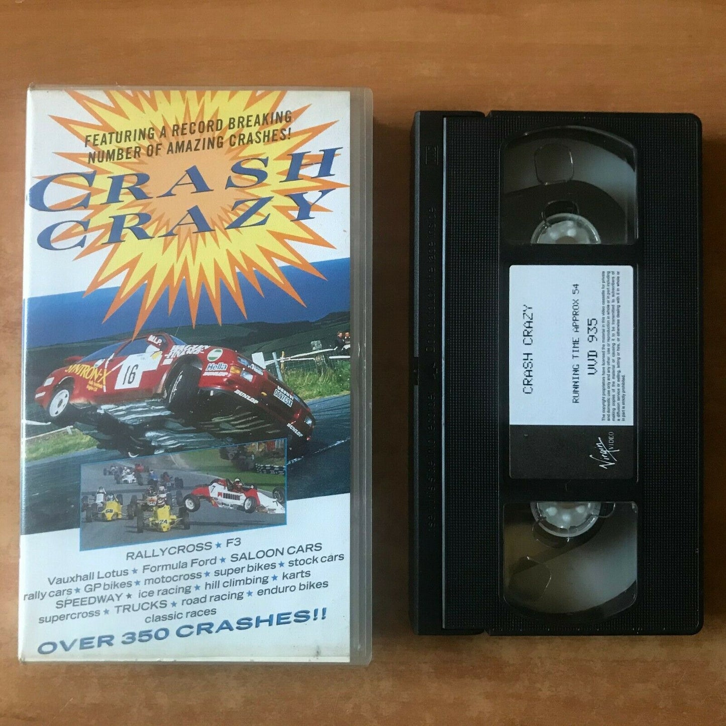 Crash Crazy: Motorcross - Superbikes - Speedway - Road Racing - Karts - Pal VHS-