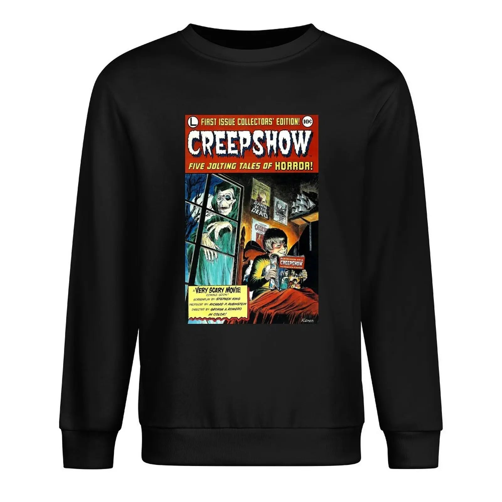 Creepshow Pullover Hoodie - Anime Sweatshirt Style - Hoodie Head for Horror Enthusiasts-