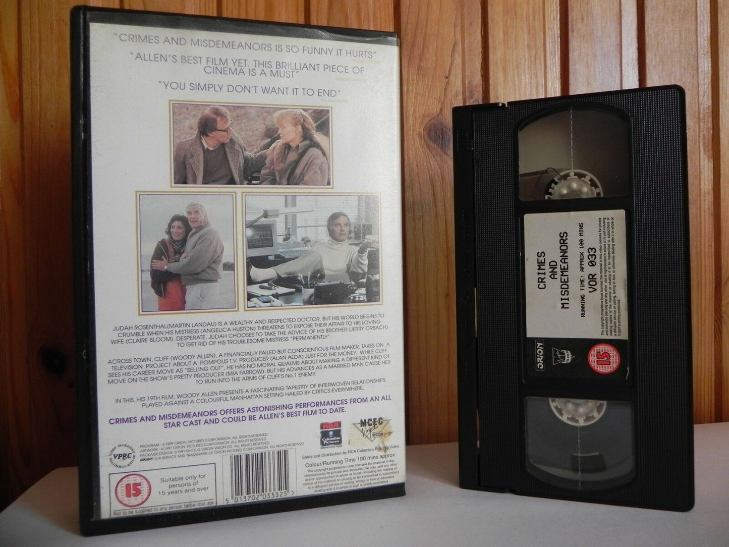 Crimes & Misdemeanors - Large Box (1979) Collectable - A Woody Allen Film - VHS-