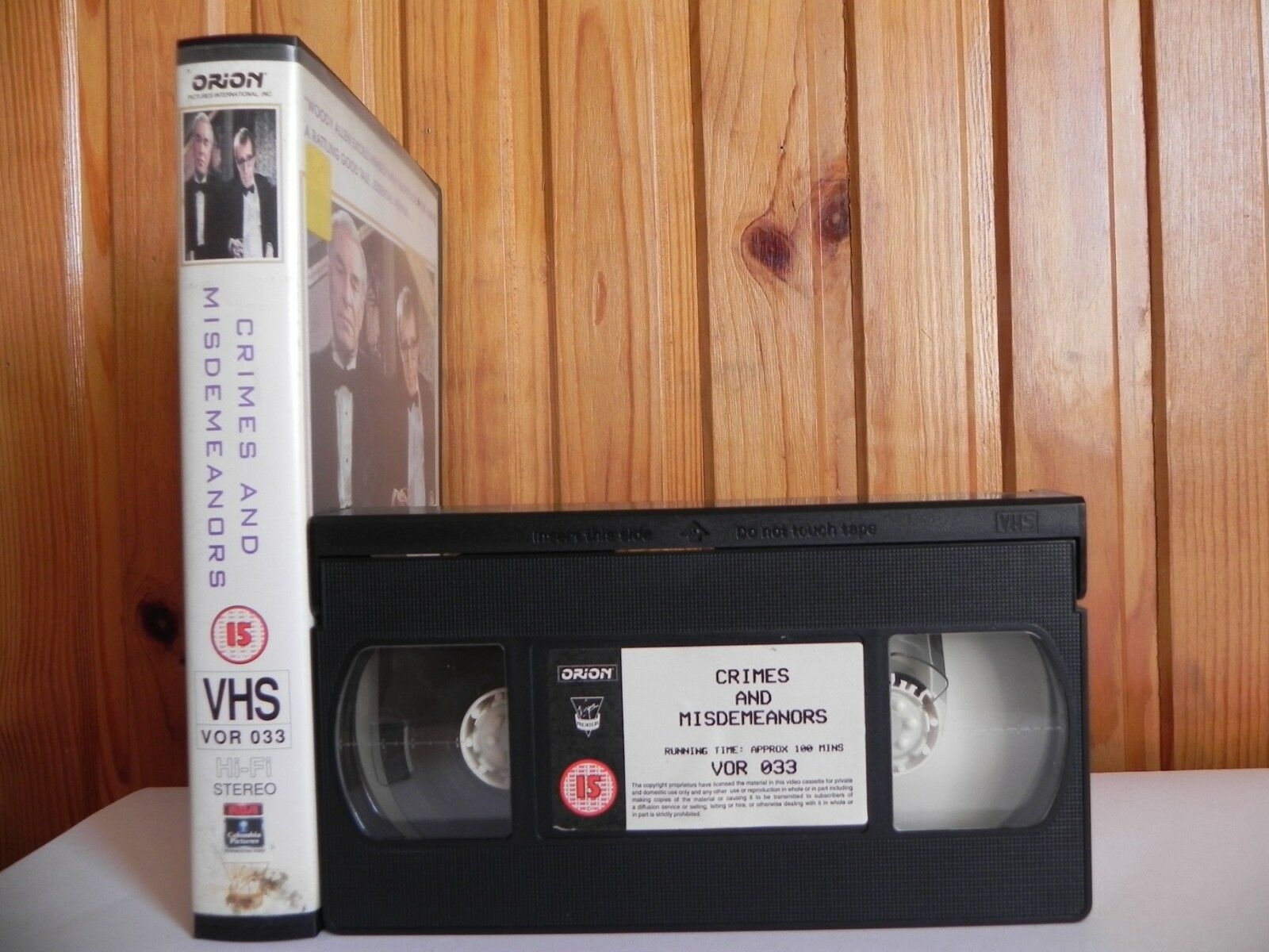 Crimes & Misdemeanors - Large Box (1979) Collectable - A Woody Allen Film - VHS-