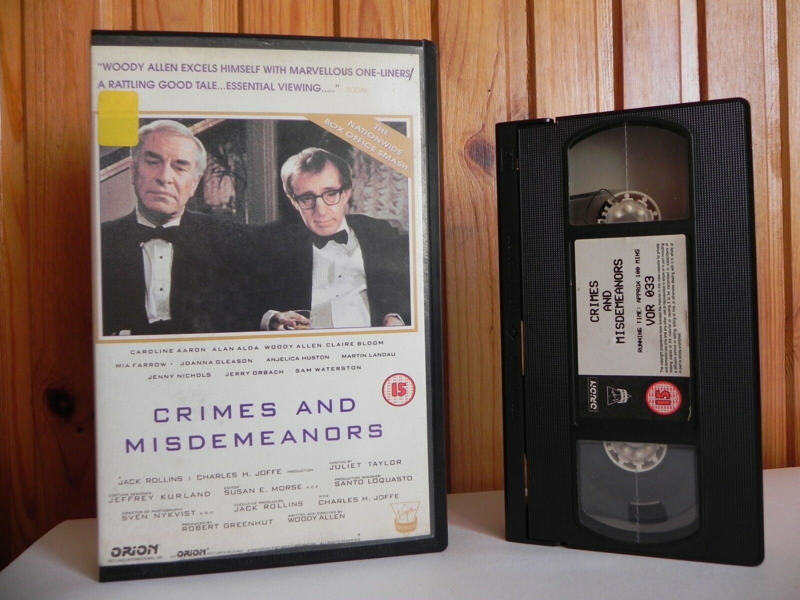 Crimes & Misdemeanors - Large Box (1979) Collectable - A Woody Allen Film - VHS-