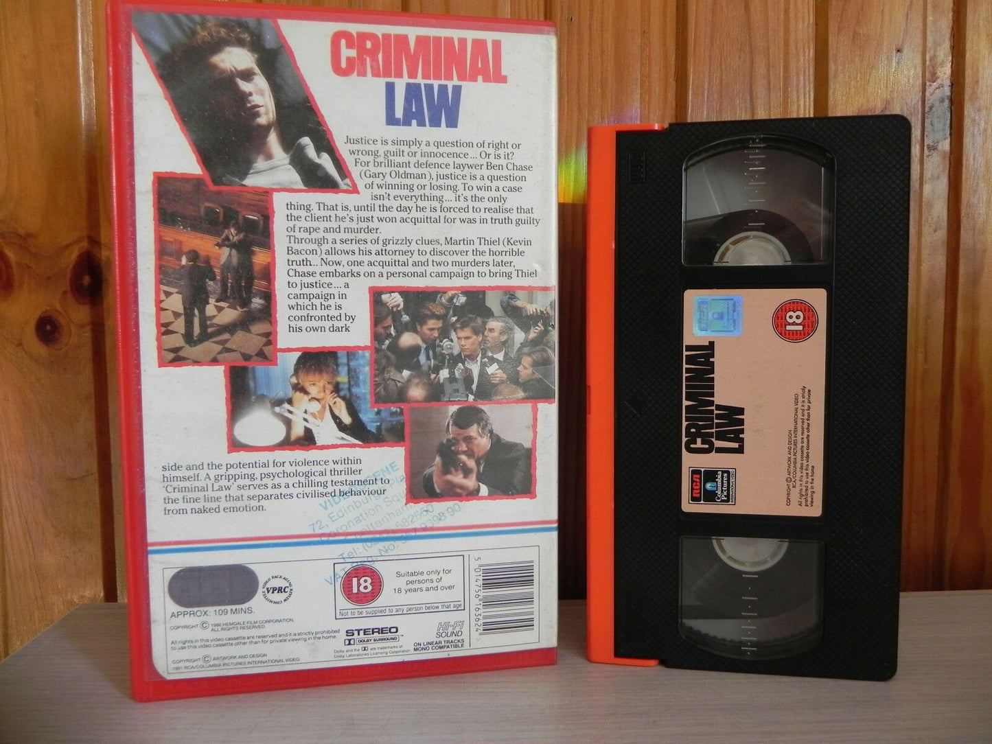 Criminal Law - Gary Oldman - Kevin Bacon - Big Box RCA - Ex-Rental - Drama - VHS-