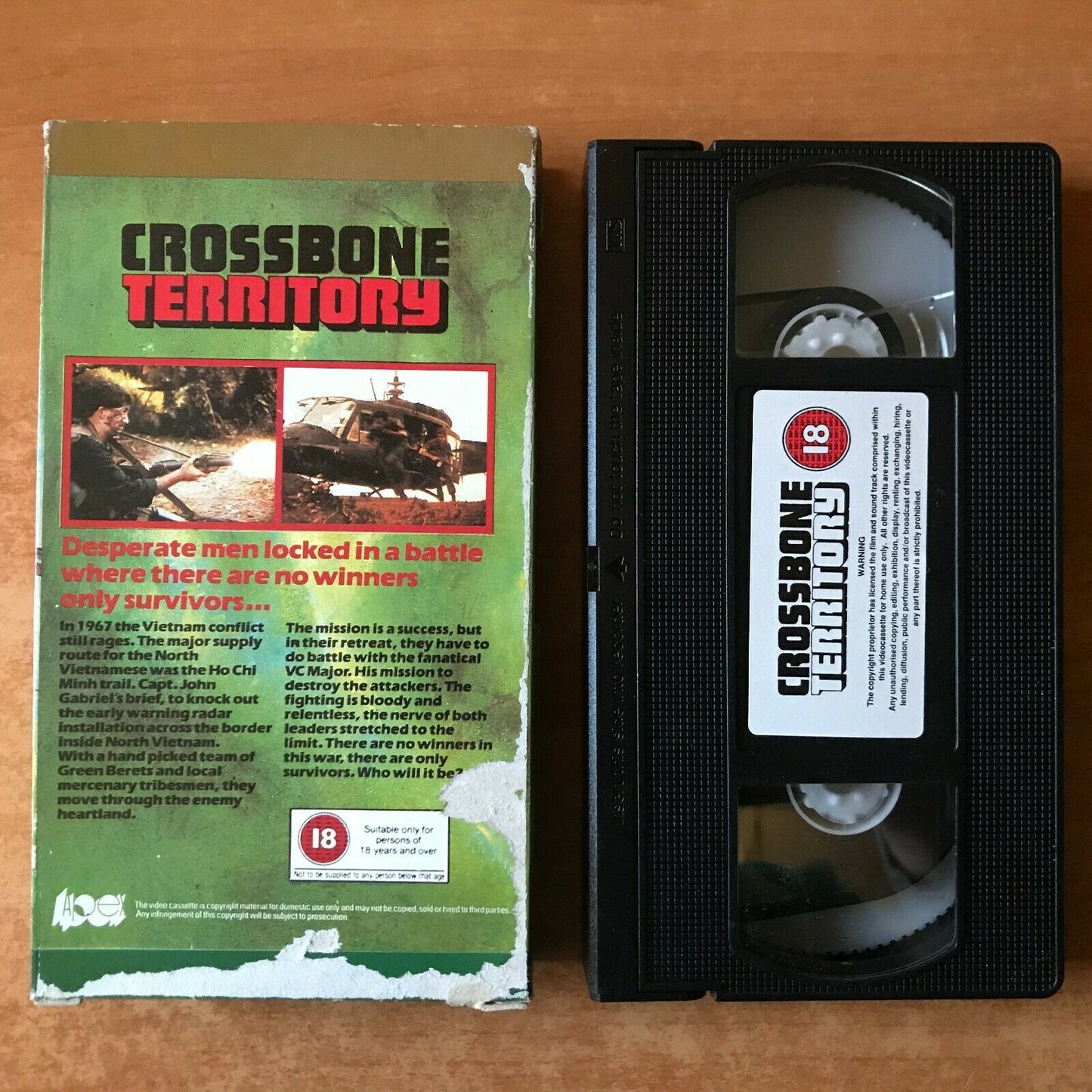 Crossbone Terrority (1987); [Carton Box] Danilo Cabreira - War Action - Pal VHS-