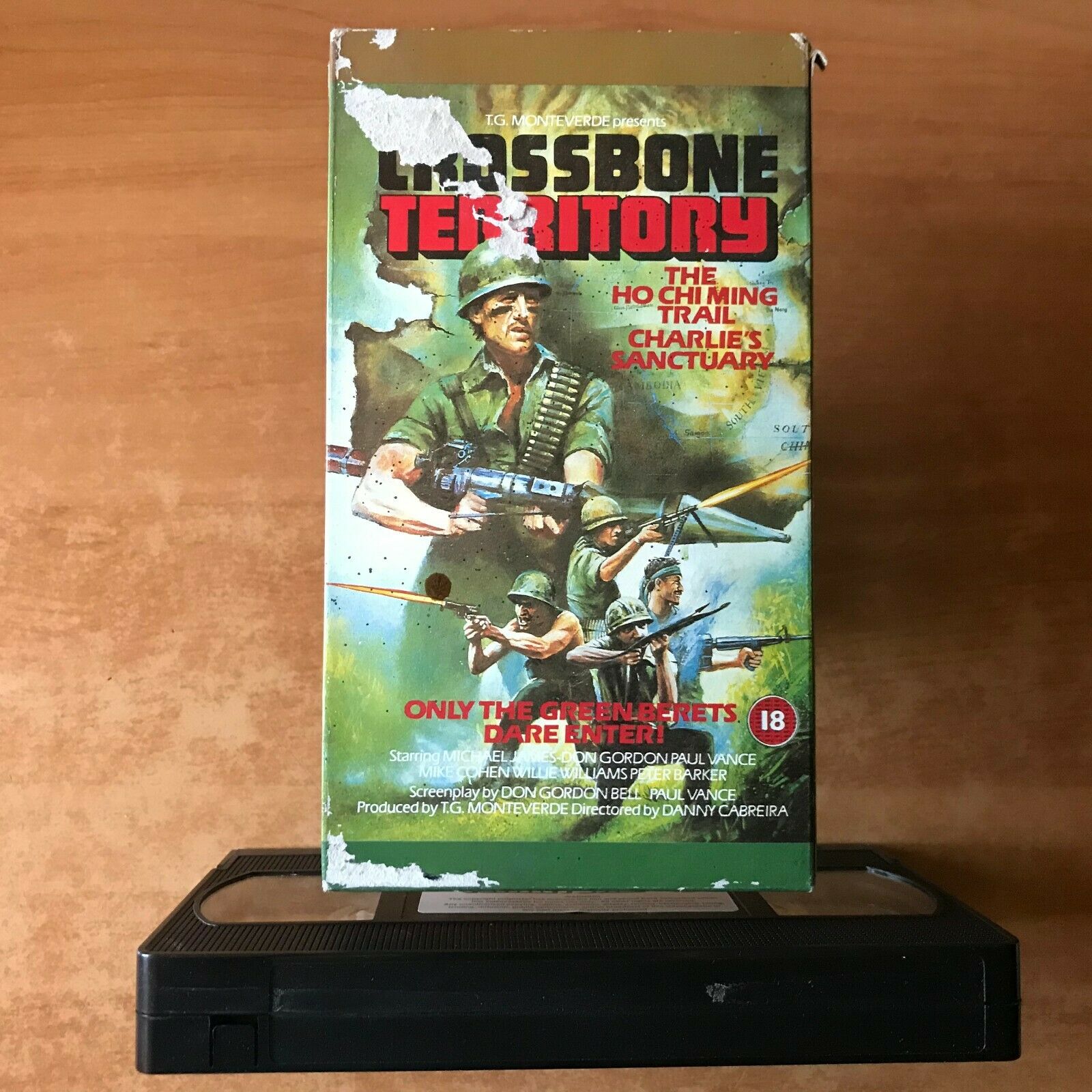 Crossbone Terrority (1987); [Carton Box] Danilo Cabreira - War Action - Pal VHS-