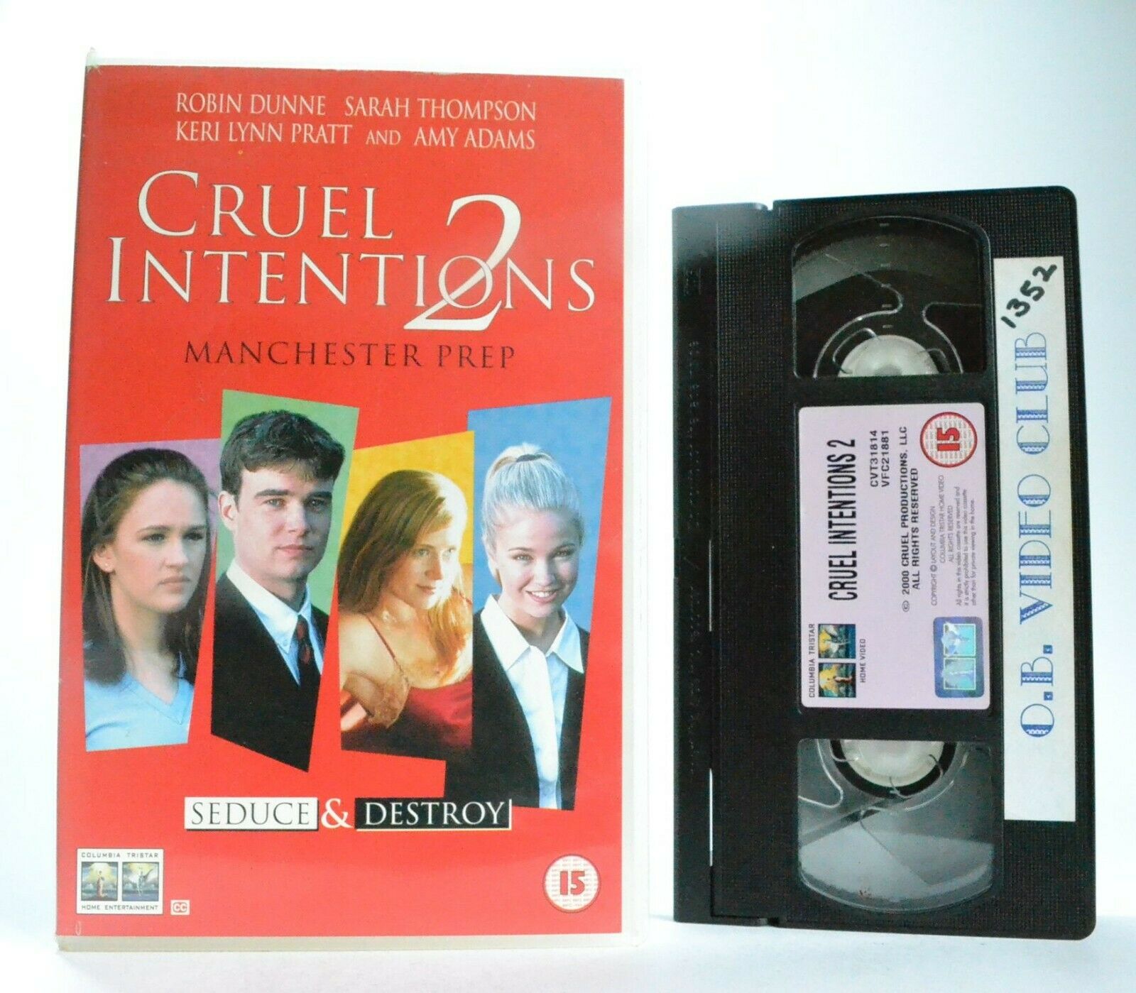 Cruel Intentions 2: Prequel To 1999 Movie - Comedy Drama - Amy Adams - Pal VHS-