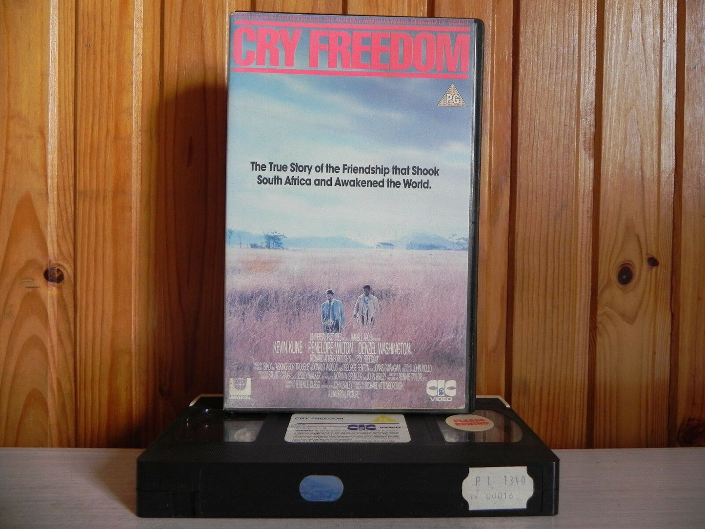 Cry Freedom - CIC Video - Drama - Denzel Washington - Large Box - Pal VHS-