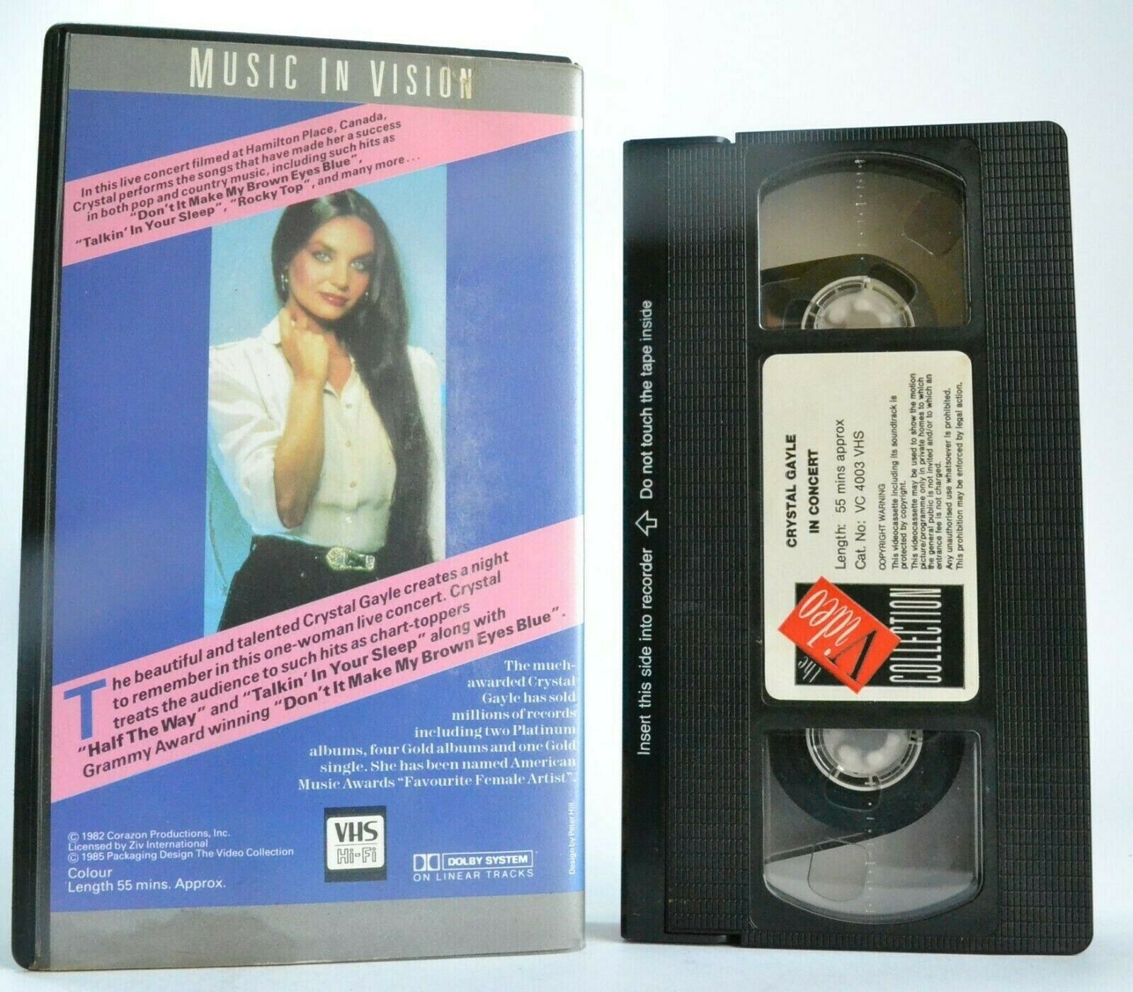 Crystal Gayle: In Concert - Live Performance - Hamilton Place/Canada - Pal VHS-