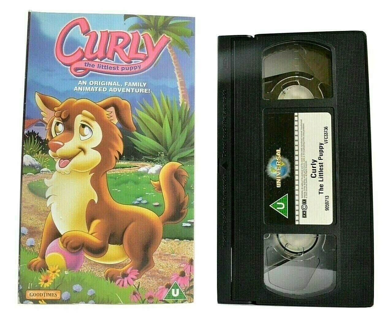 Curly: The Little Puppy [GoodTimes Video] - Animated Adventure - Kids - Pal VHS-