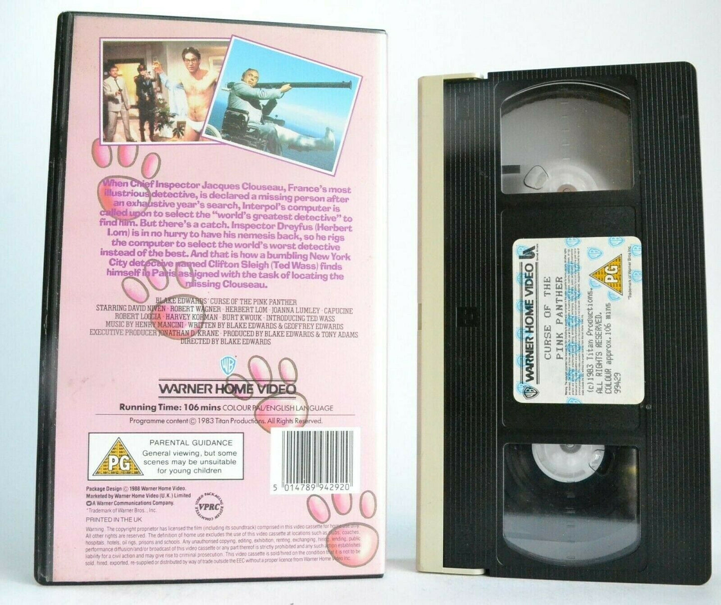 Curse Of The Pink Panther: (1983) Warner - British Comedy - Blake Edwards - VHS-