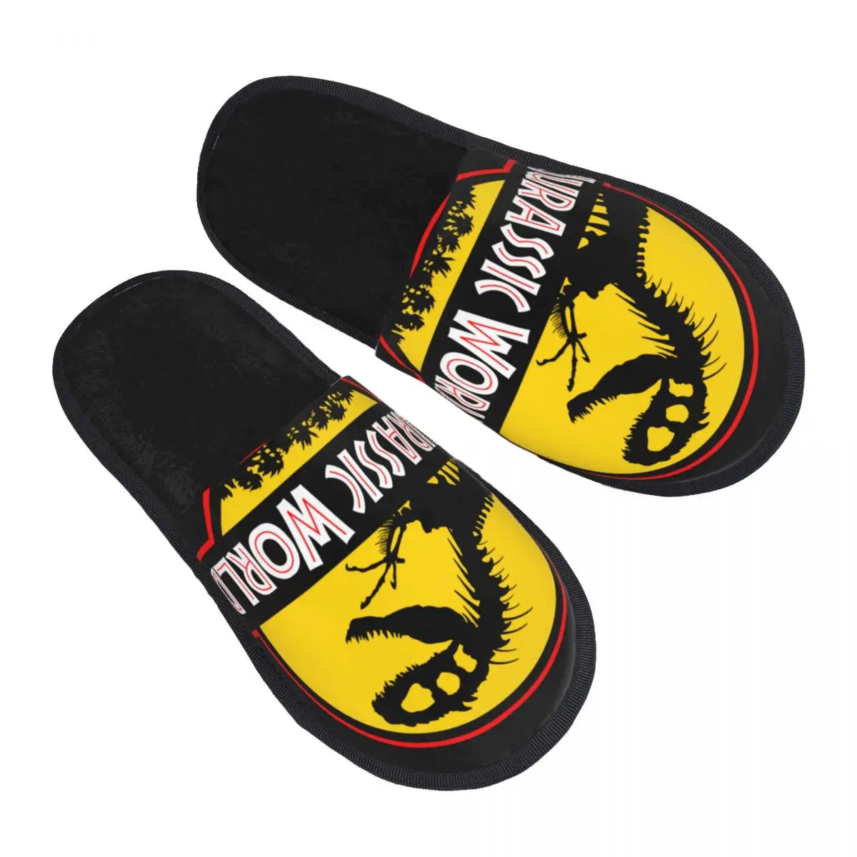 Custom Dinosaur Jurassic Park Soft Memory Foam Slippers - Women's Horror Movie - Comfy Warm Anti-Skid Slipper-17-M-