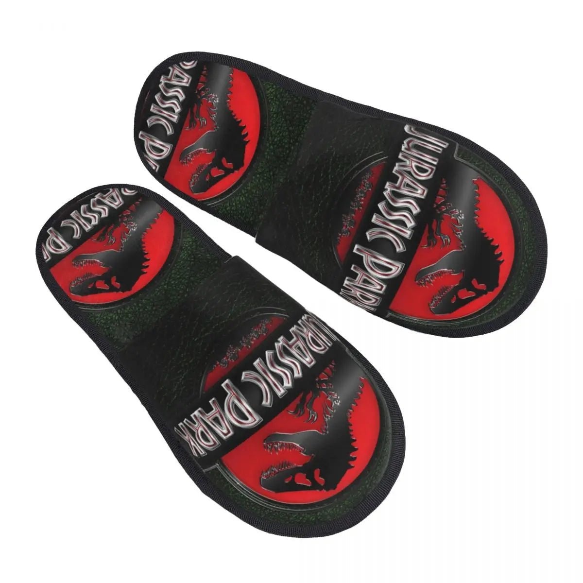 Custom Dinosaur Jurassic Park Soft Memory Foam Slippers - Women's Horror Movie - Comfy Warm Anti-Skid Slipper-8-M-