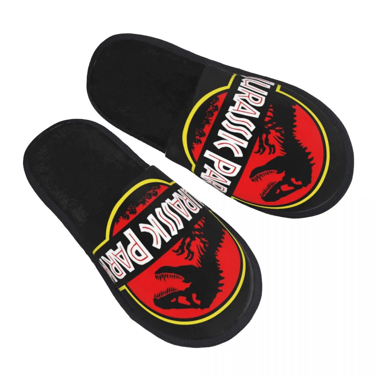 Custom Dinosaur Jurassic Park Soft Memory Foam Slippers - Women's Horror Movie - Comfy Warm Anti-Skid Slipper-1-M-