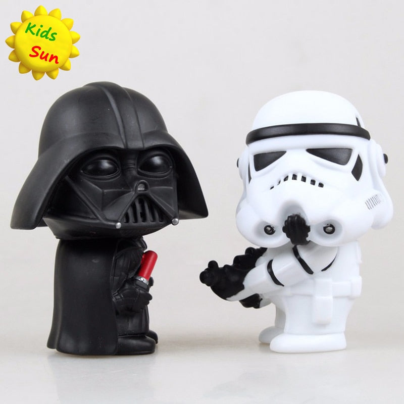 Cute Style Star War Action Figures - 10cm 2pcs/lot Darth Vader & STORM TROOPER - Kawaii Movie Model Toys-