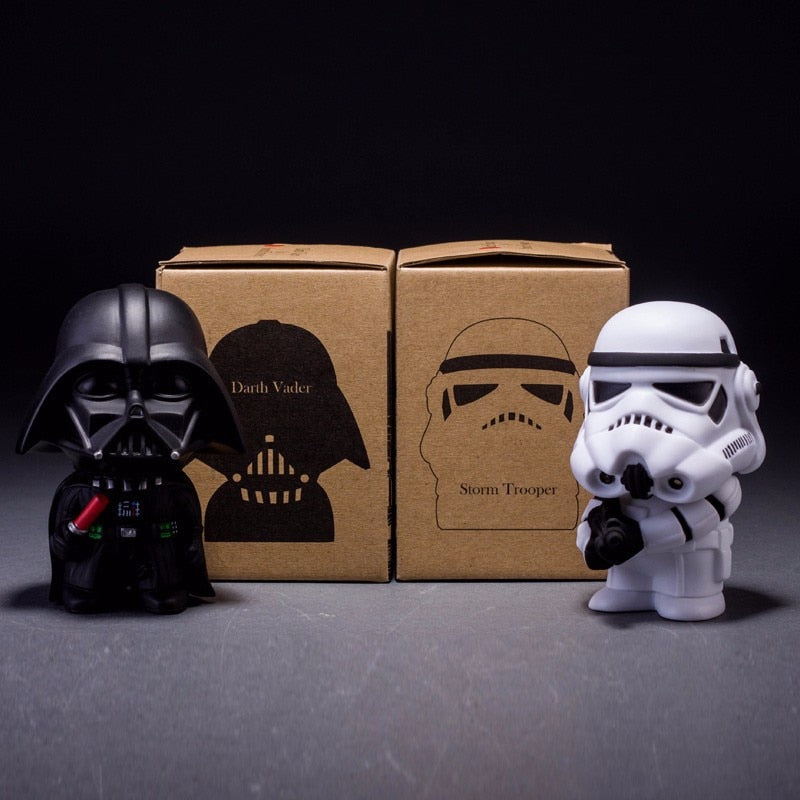 Cute Style Star War Action Figures - 10cm 2pcs/lot Darth Vader & STORM TROOPER - Kawaii Movie Model Toys-