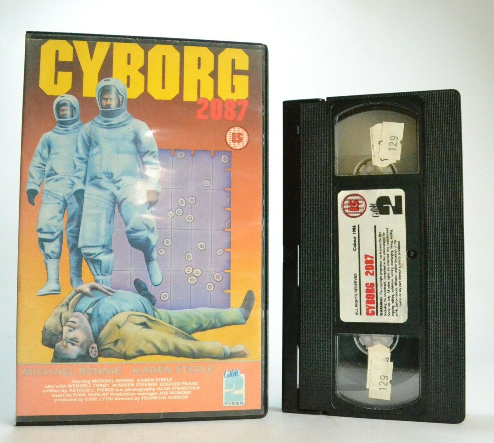 Cyborg 2087: Sci-Fi Classic (1966) - Large Box - M.Rennie/K.Steele - Pal VHS-