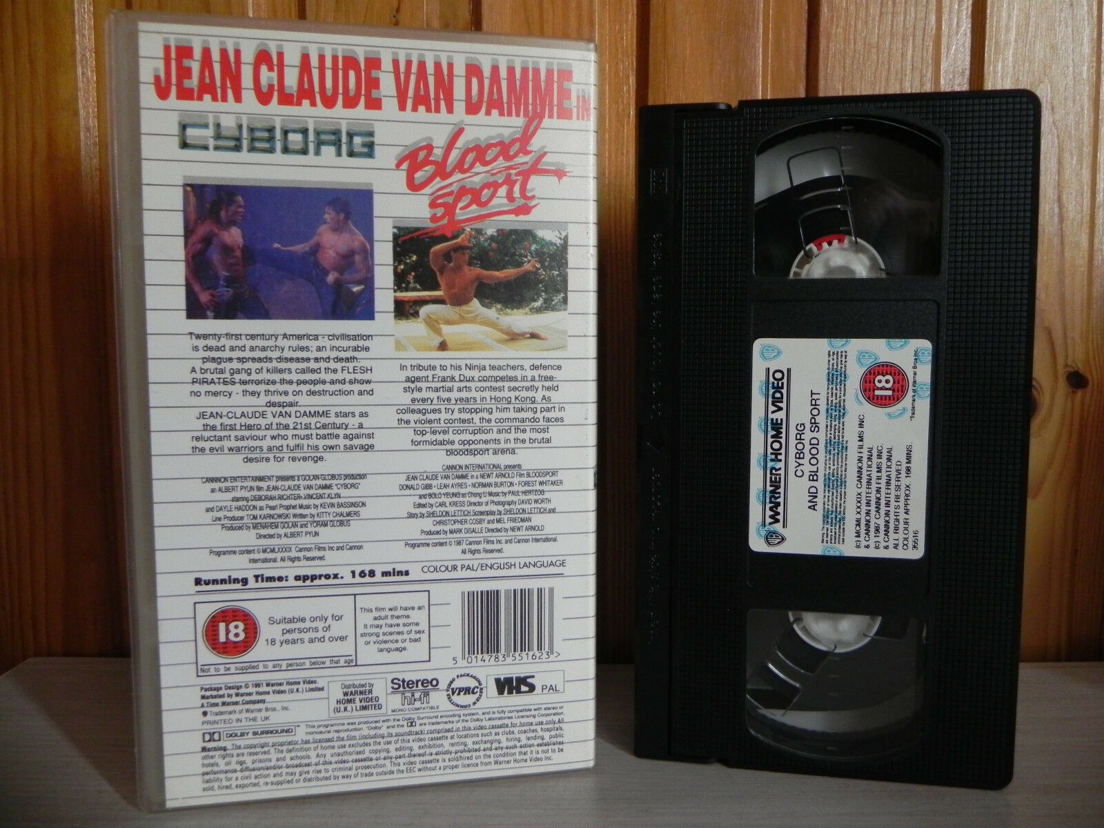 Cyborg & Blood Sport - Double VHS - Van Damme - Martial Arts - Action - Cannon-