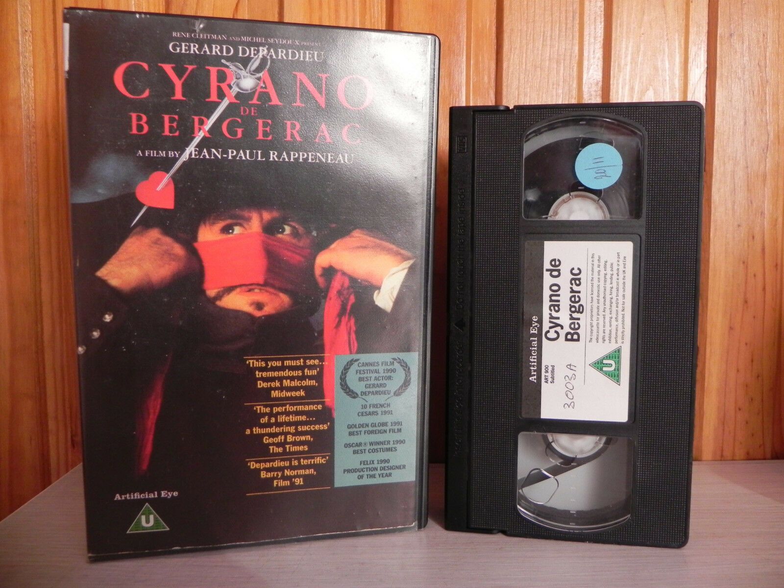 Cyrano De Bergerac - Artificial Eye - Most Expensive French Film - Drama - VHS-