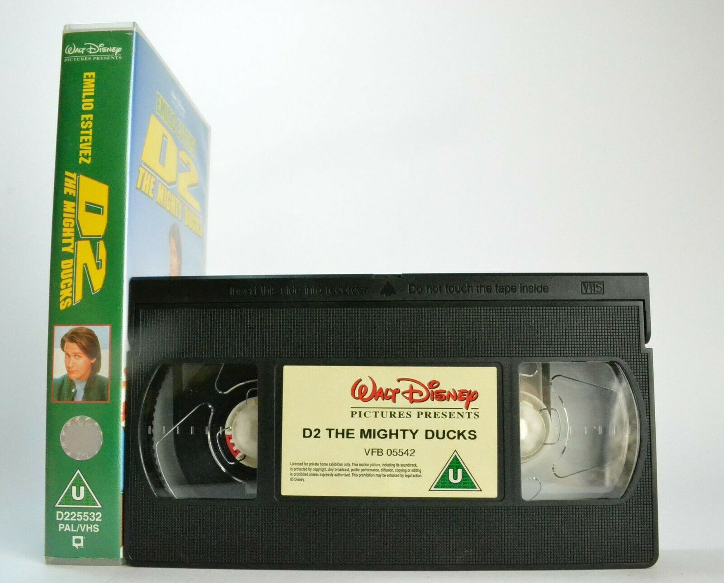 D2: The Mighty Ducks (1994): Ice Hockey Action [Disney] Emilio Estevez - Pal VHS-