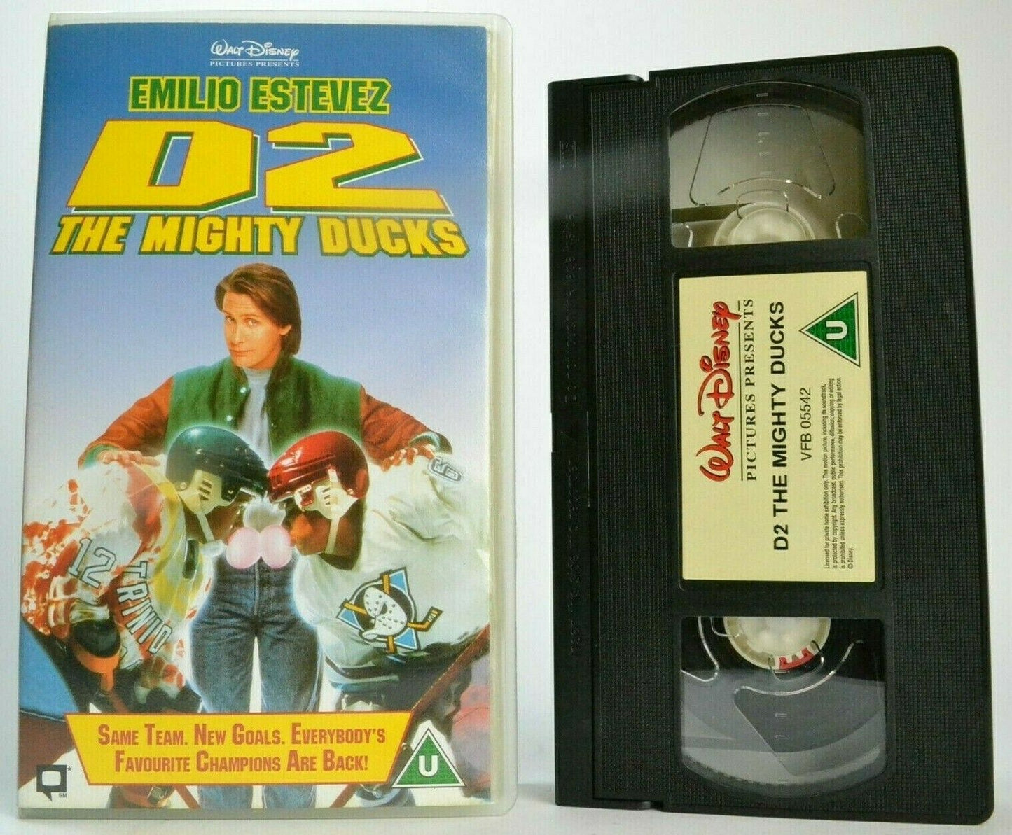 D2: The Mighty Ducks (1994): Ice Hockey Action [Disney] Emilio Estevez - Pal VHS-