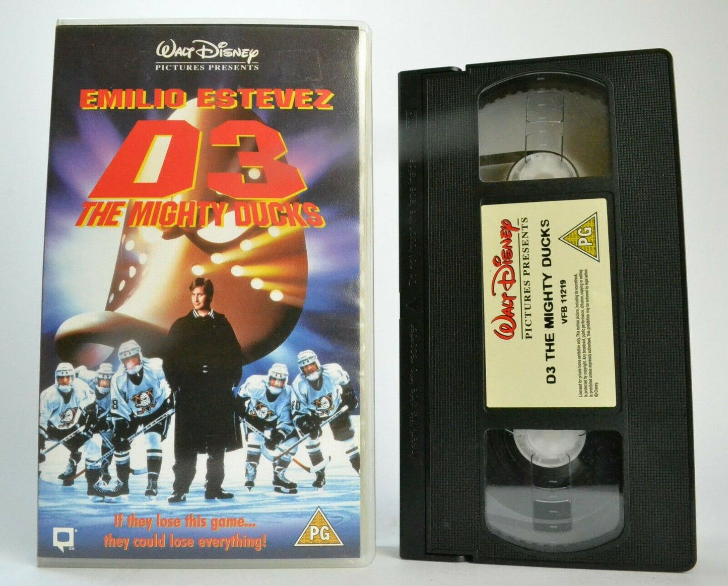 D3: The Mighty Ducks: Ice Hockey Action [Walt Disney] Emilio Estevez - Pal VHS-