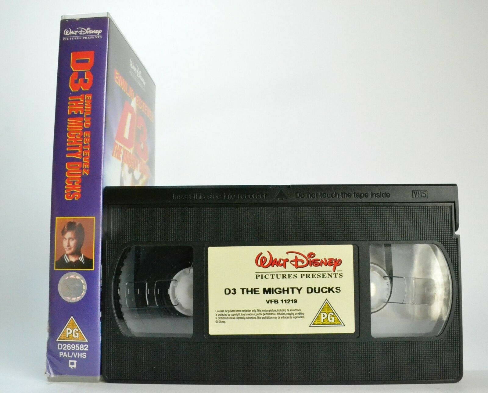 D3: The Mighty Ducks: Ice Hockey Action [Walt Disney] Emilio Estevez - Pal VHS-