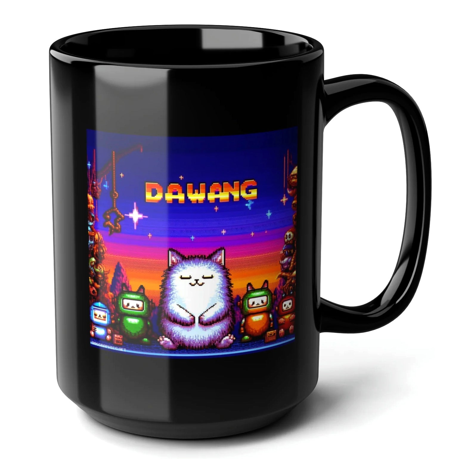 Dawang Chilled Black Mug (15oz) - christmas gift ideas for gamer-15oz-