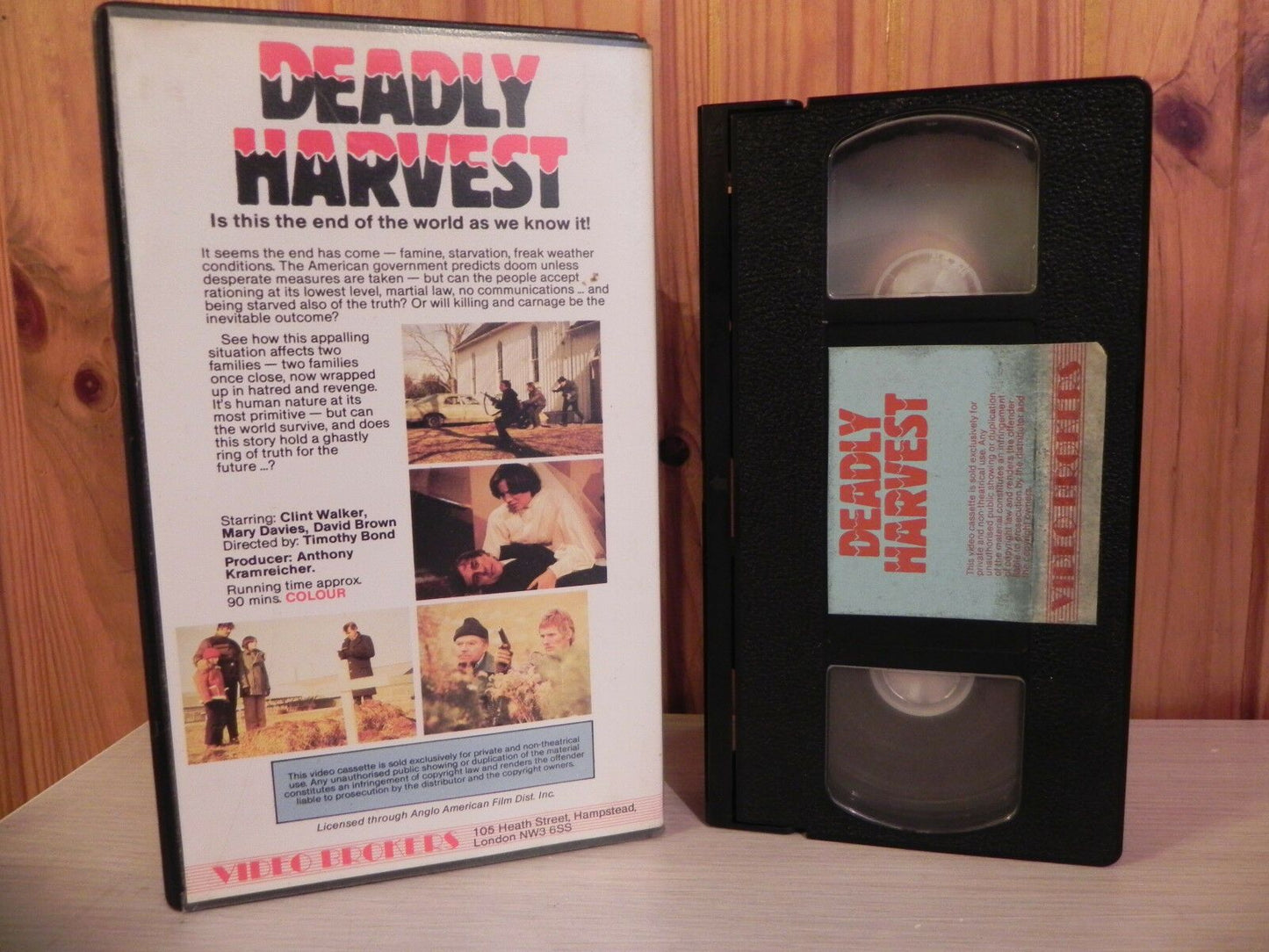 DEADLY HARVEST - Futuristic Sci-Fi - Small Box - Pre-Cert - Video Bookers - VHS-