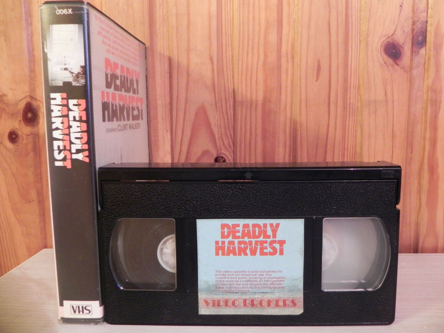 DEADLY HARVEST - Futuristic Sci-Fi - Small Box - Pre-Cert - Video Bookers - VHS-