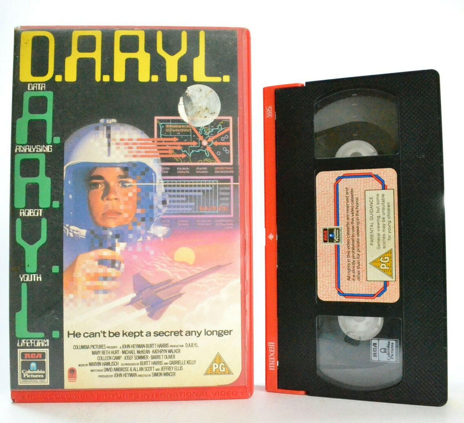 D.A.R.Y.L. (1985): Sci-Fi - Large Box - Experiment In Artificial Intelligence - Pal VHS-