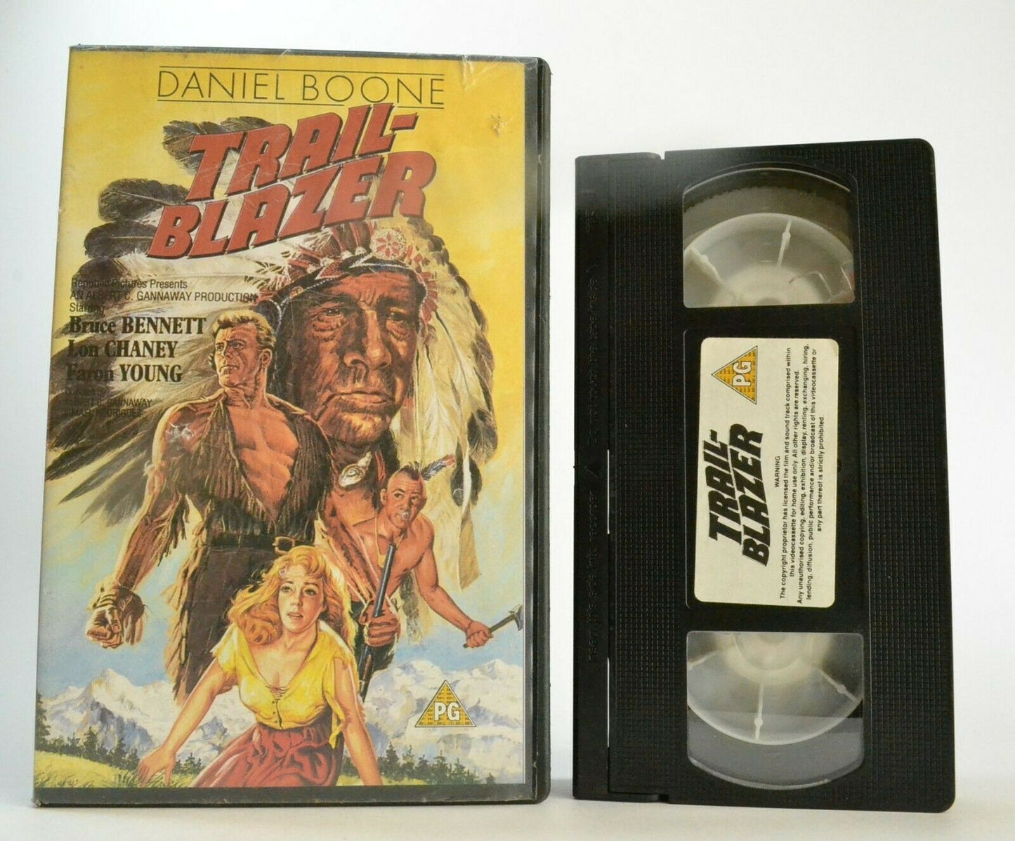 Daniel Boone Trial-Blazer (1956) - Western - Large Box - Lon Chaney Jr - Pal VHS-