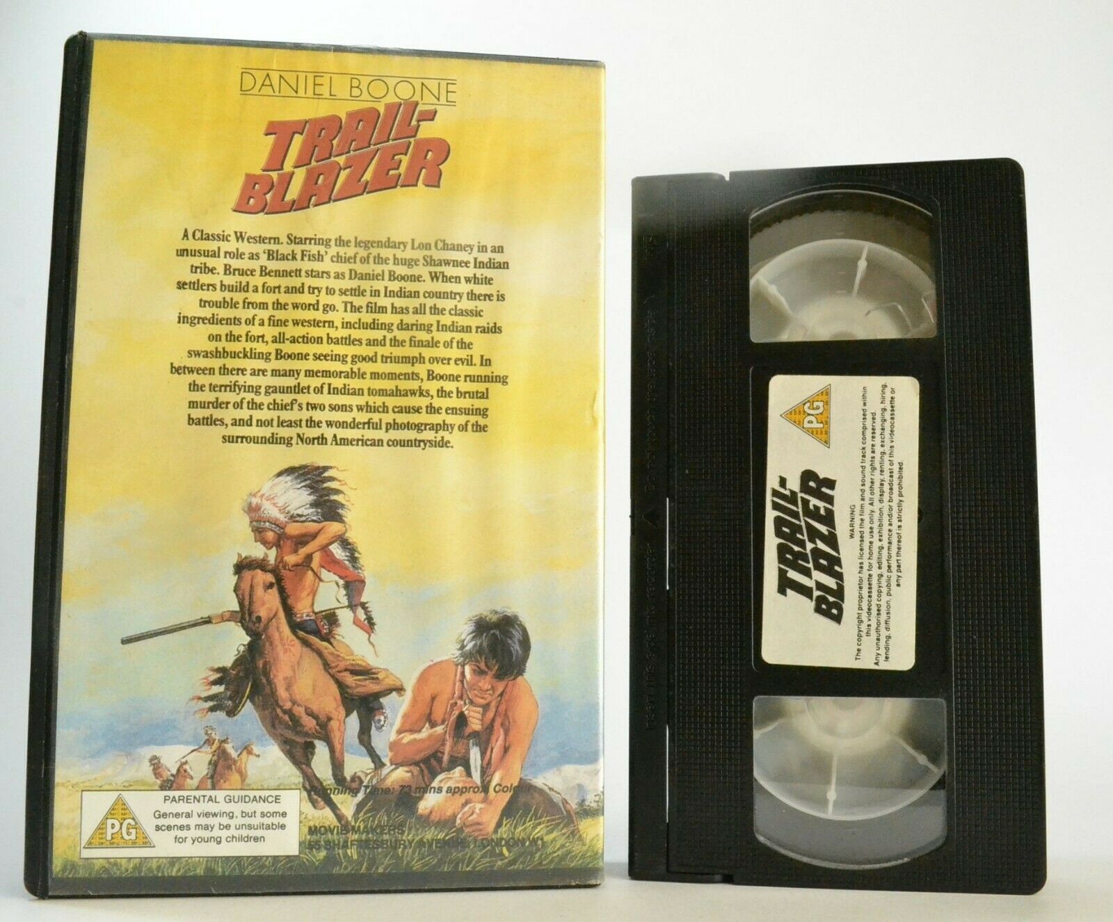 Daniel Boone Trial-Blazer (1956) - Western - Large Box - Lon Chaney Jr - Pal VHS-