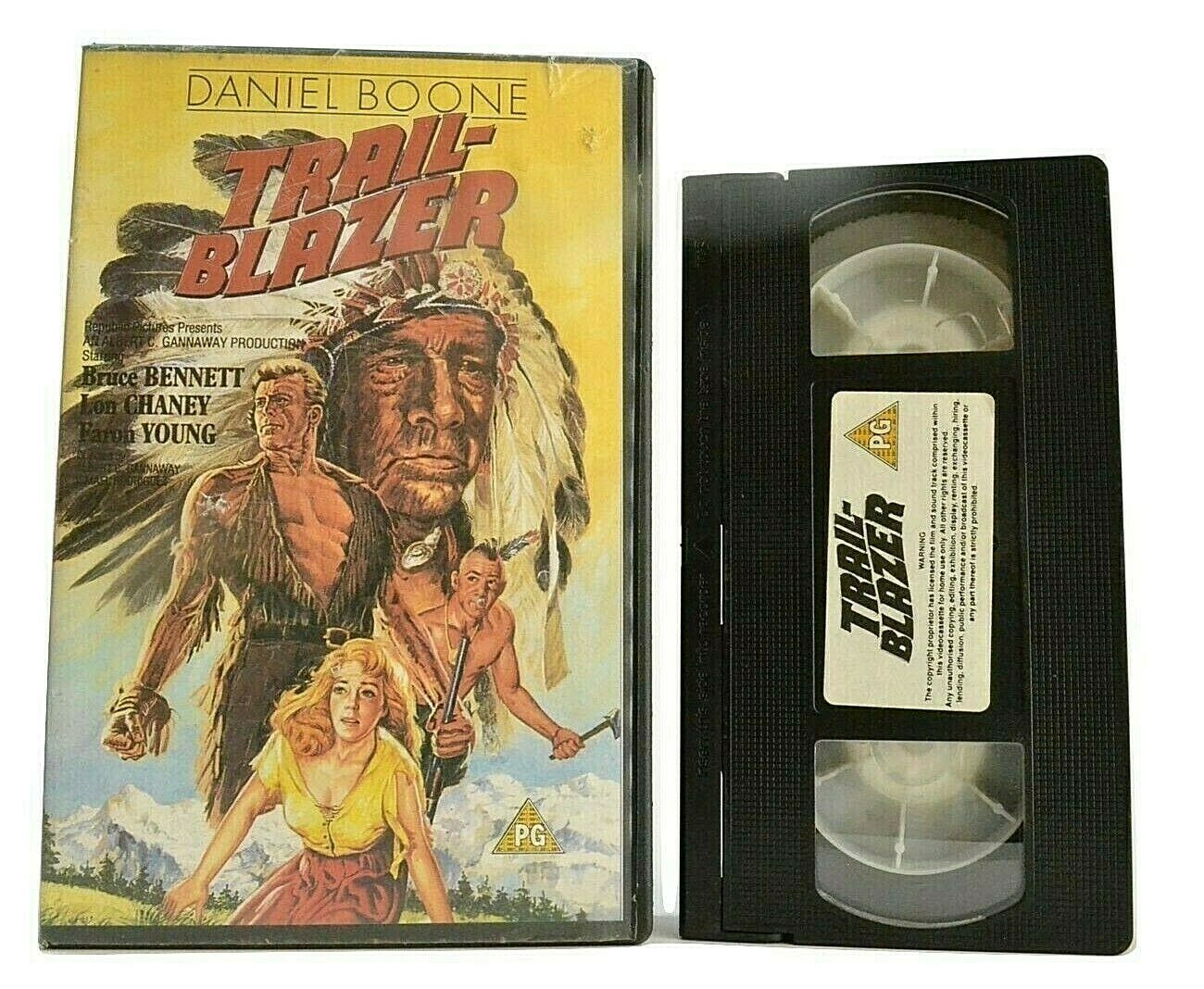 Daniel Boone Trial-Blazer (1956) - Western - Large Box - Lon Chaney Jr - Pal VHS-