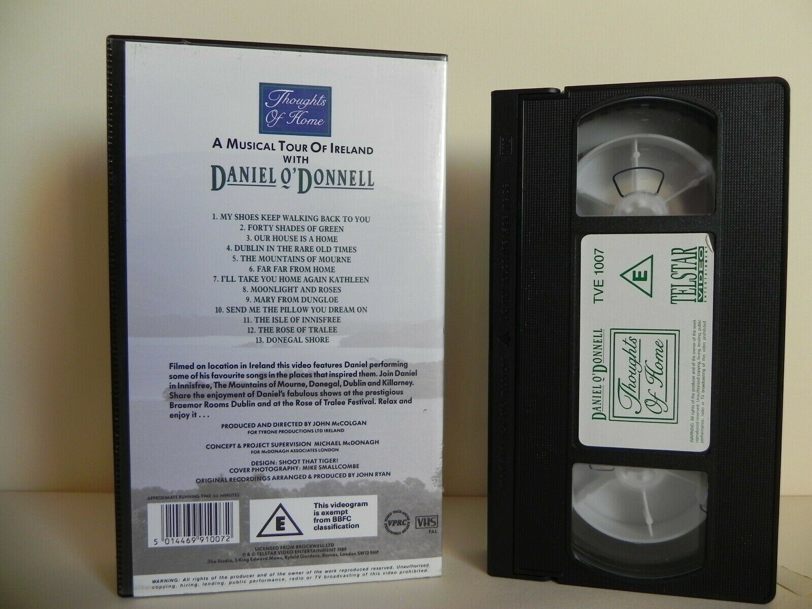 Daniel O'Donnell - Thoughts Of Home - Telstar - Musical Tour Of Ireland - VHS-