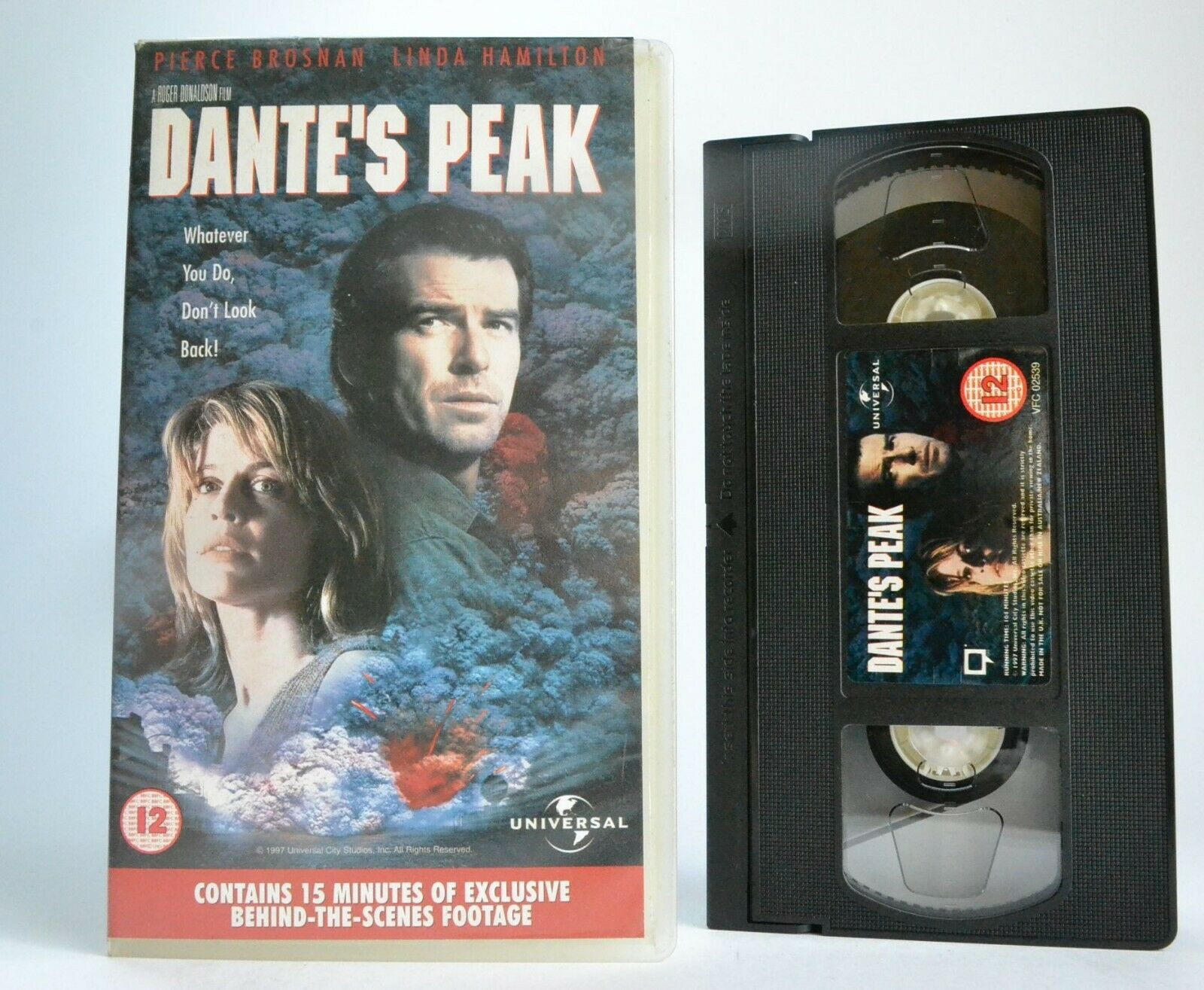 Dante's Peak (1997): Disatser Thriller - Pierce Brosnan/Linda Hamilton - Pal VHS-