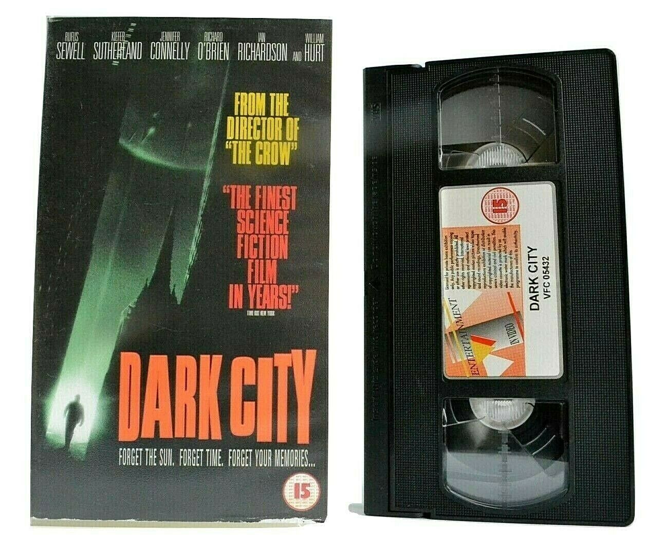 Dark City: Time Travel (Alternate Reality) Sci-Fi - Wide Screen - 1998 Hurt VHS-