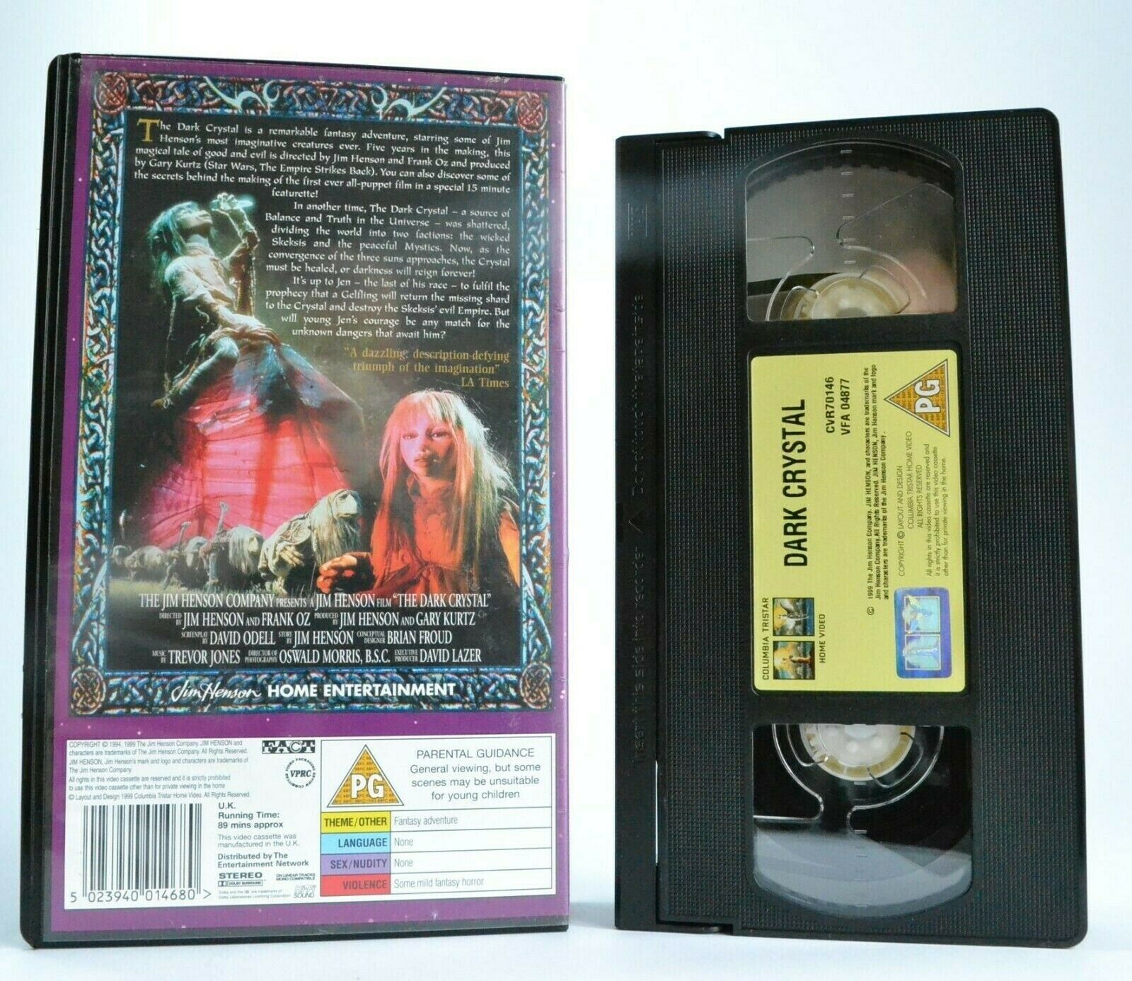 Dark Crystal (1982): Puppet Animated Fantasy - Jim Henson/Frank Oz - Kids - VHS-