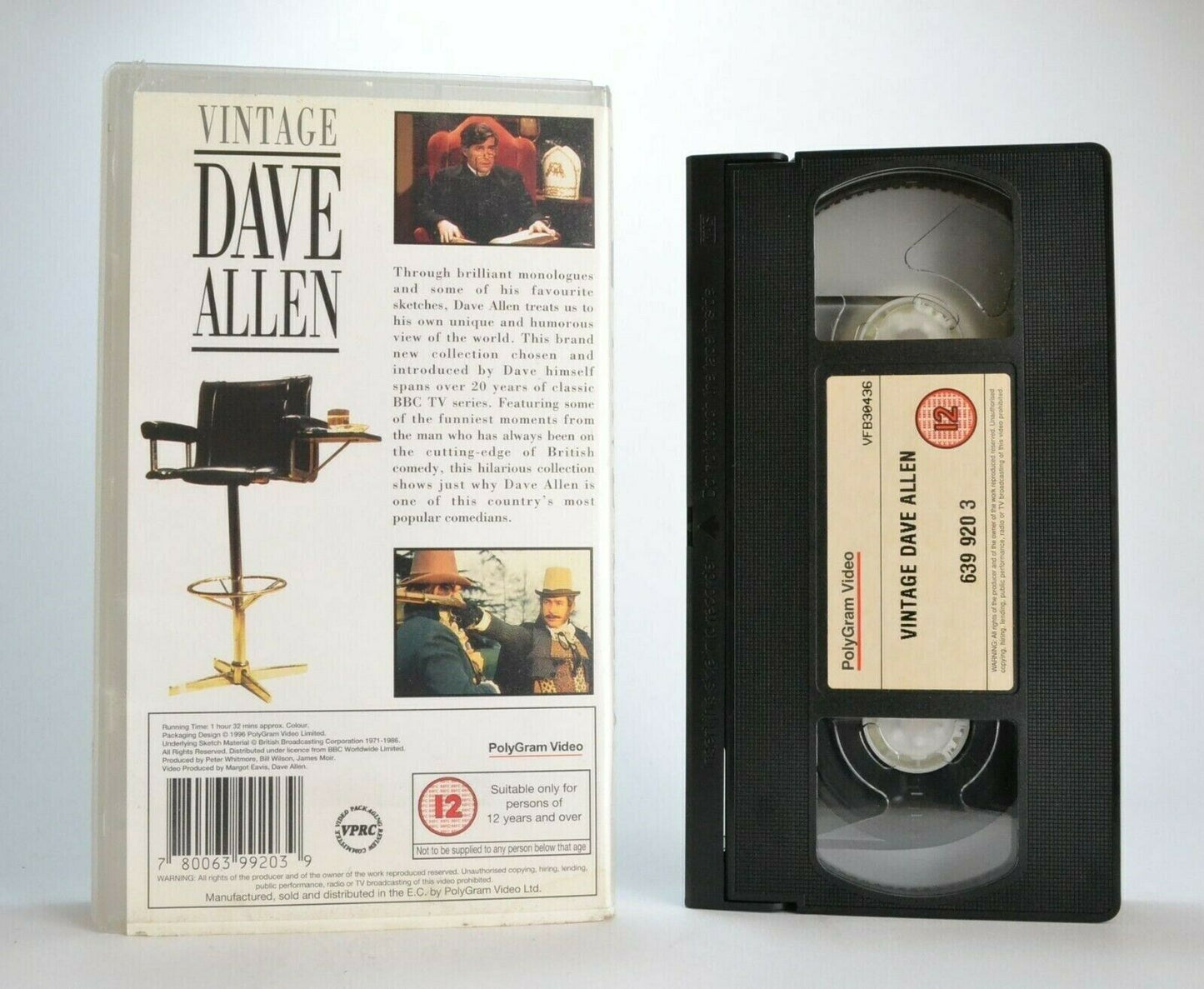 Dave Allen: Vintage - Classic Moments - Godfather Of British Comedy - Pal VHS-