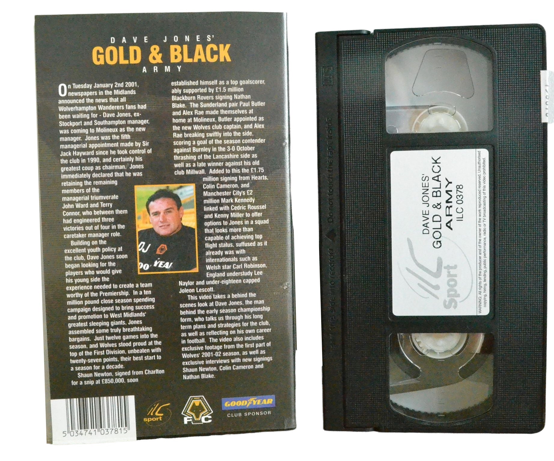 Dave Jones' Gold & Black Army - Dave Jones - Good Year - Vintage - Pal VHS-