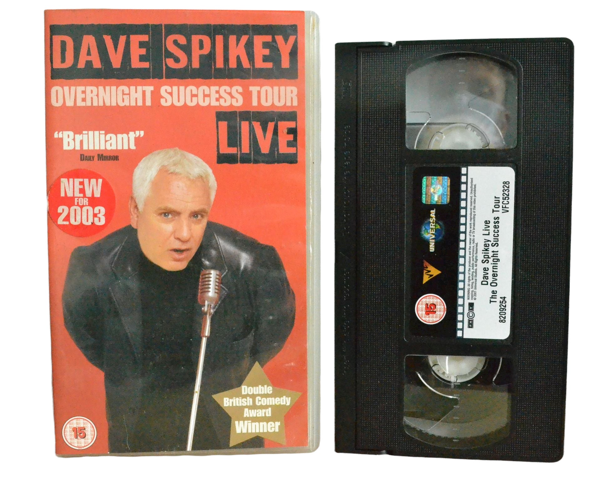 Dave Spikey Live - The Overnight Success Tour - Dave Spikey - VVL - Comedy - Pal VHS-