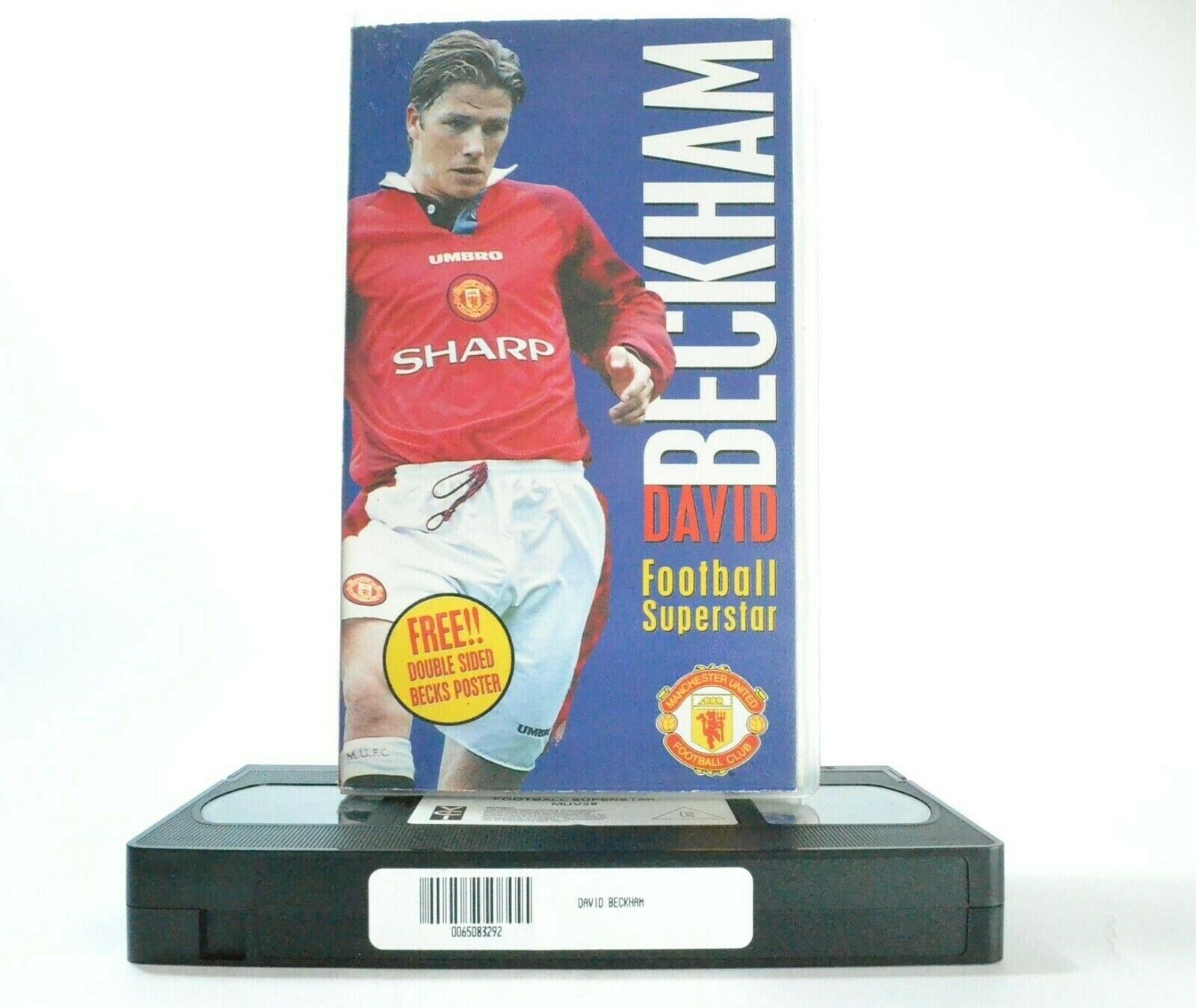 David Beckham: Football Superstar - Documentary - Poster Inside - Sports - VHS-