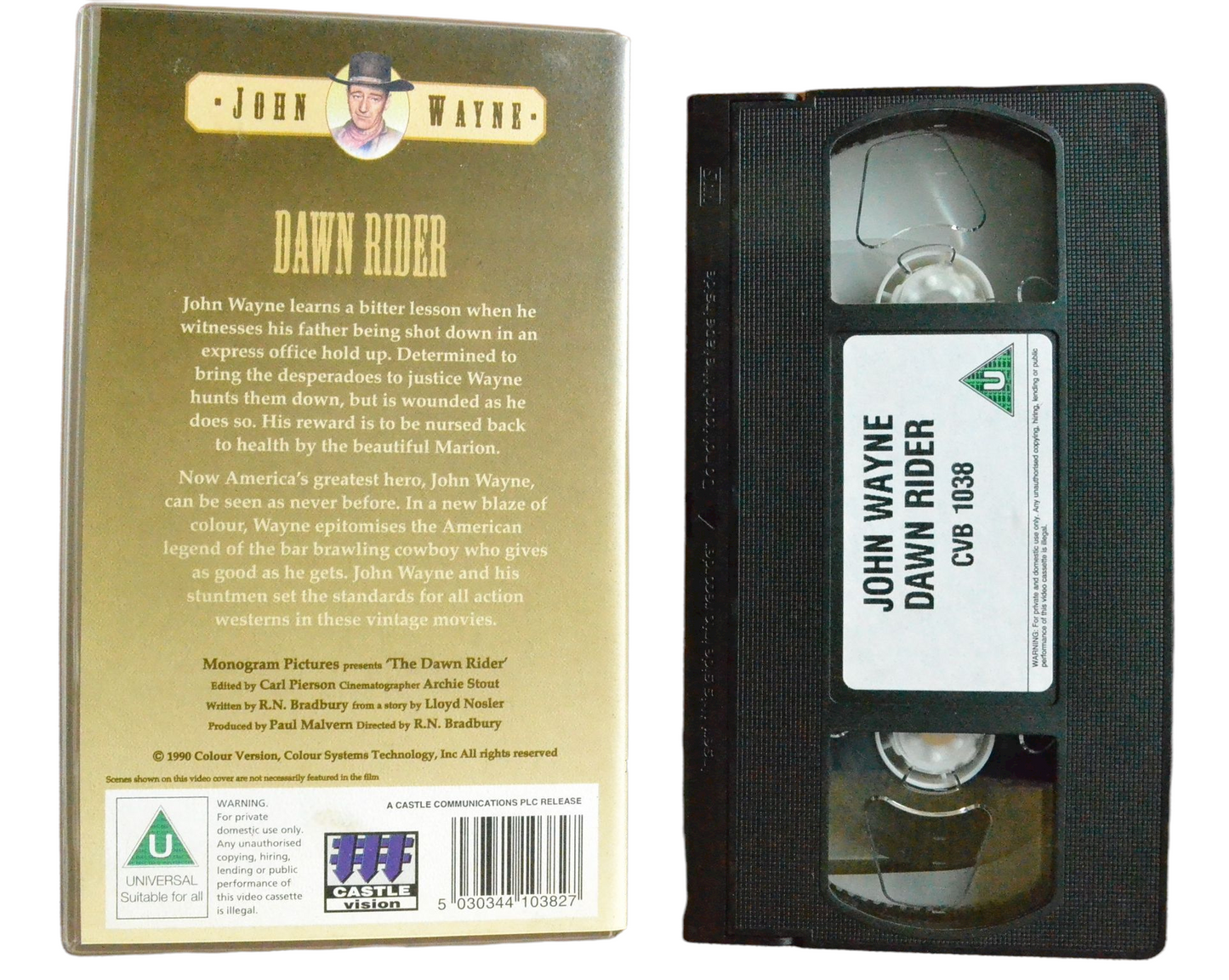 Dawn Rider - John Wayne - Castle Vision - Vintage - Pal VHS-