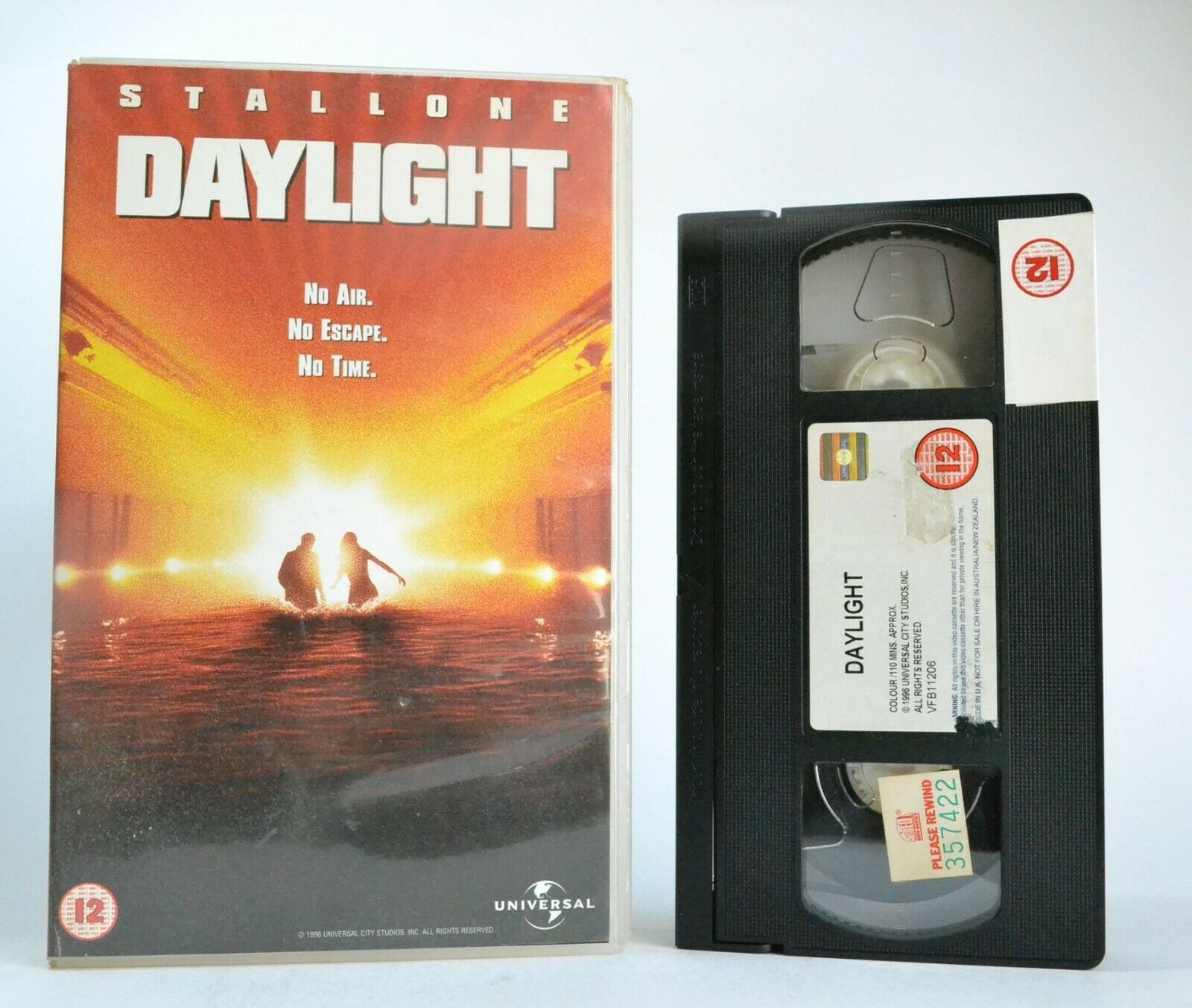 Daylight (1996): Disaster Thriller - Large Box - Sylvester Stallone - Pal VHS-