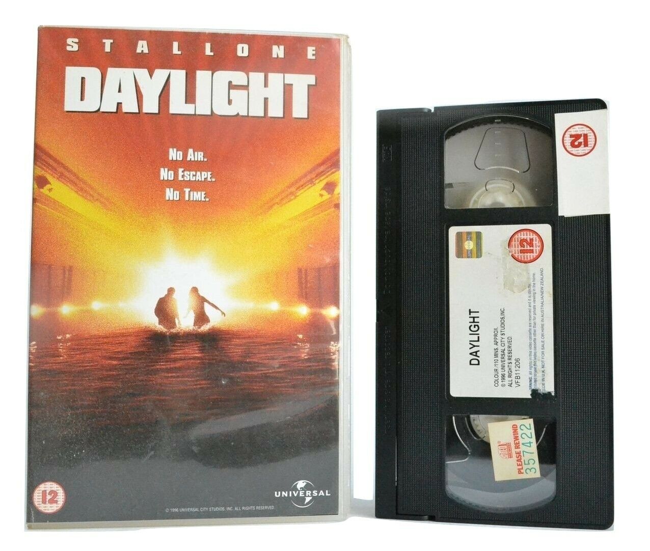 Daylight (1996): Disaster Thriller - Large Box - Sylvester Stallone - Pal VHS-