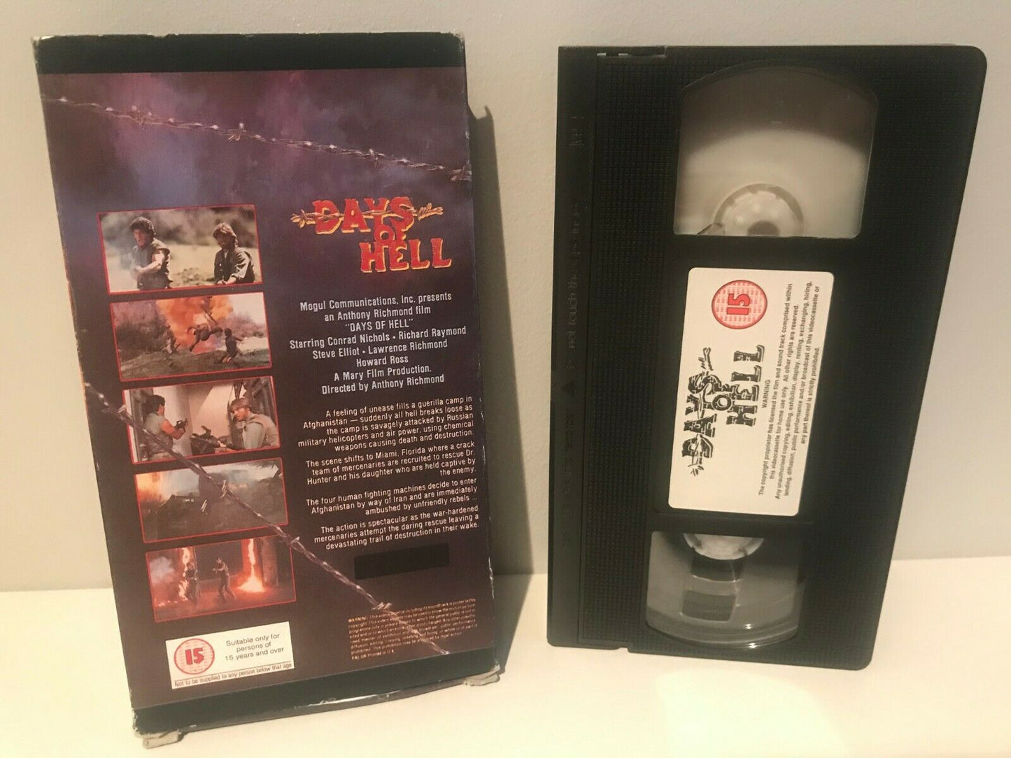 Days Of Hell: Italian {Tonino Ricci} 1986 Action -Iran/Russia/Miami- Mogul VHS-