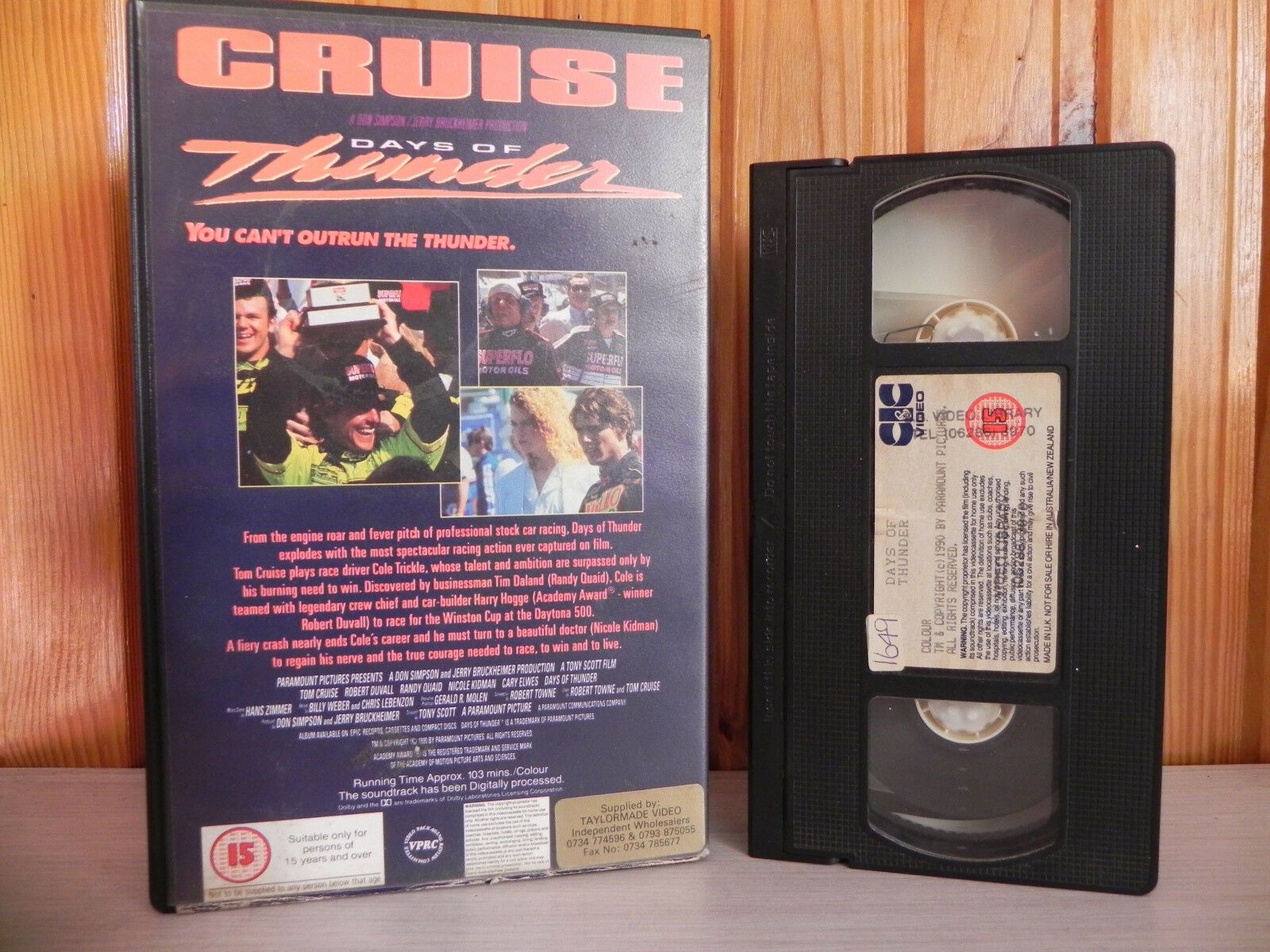 Days Of Thunder - Original 1990 - CIC Video - Tom Cruise - Car Race Action - VHS-