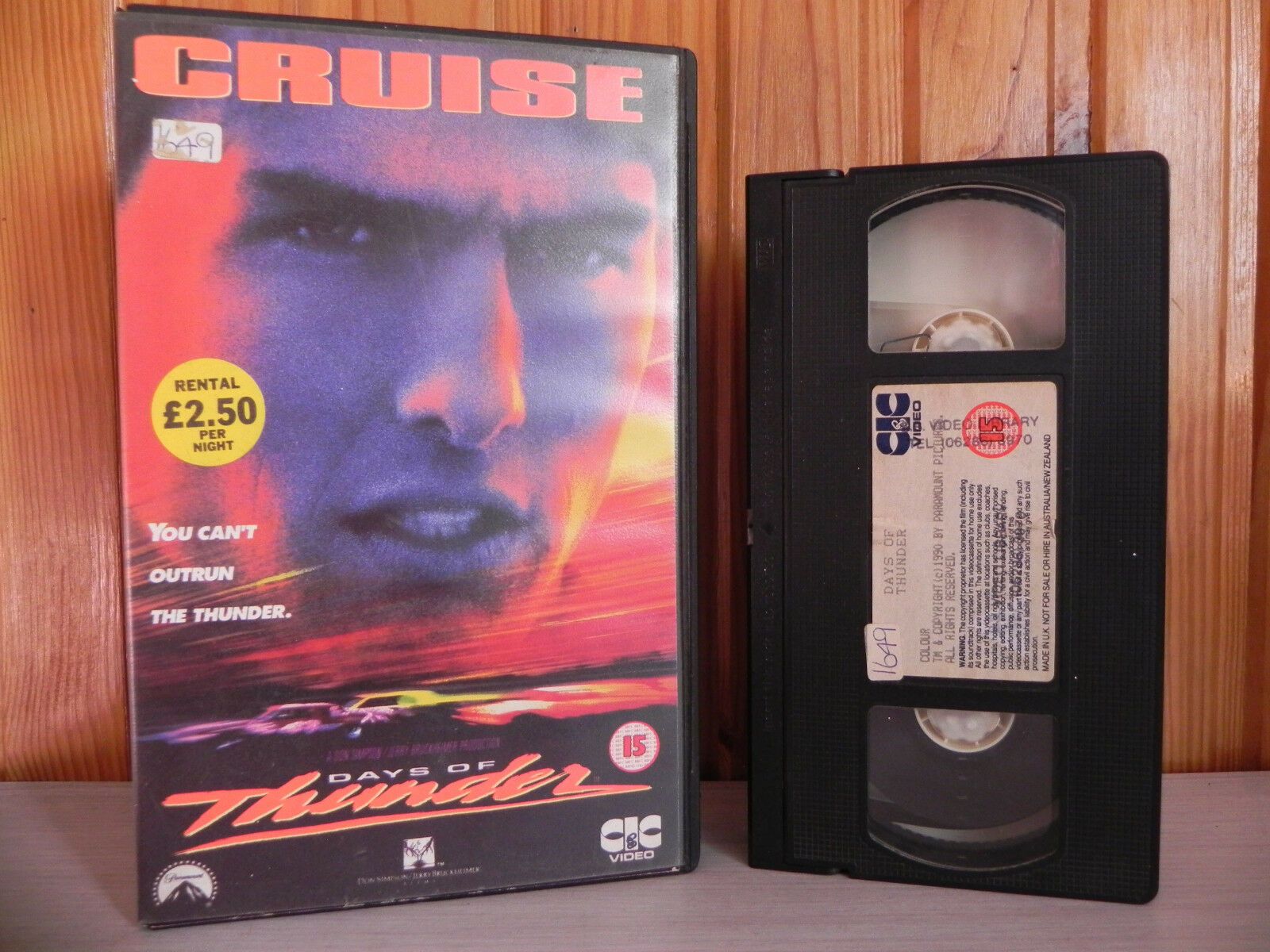 Days Of Thunder - Original 1990 - CIC Video - Tom Cruise - Car Race Action - VHS-