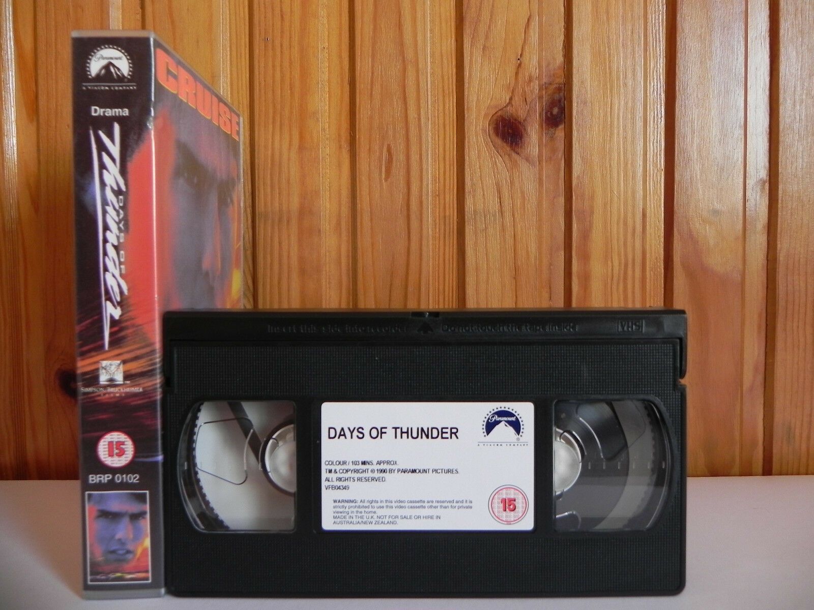 Days Of Thunder - Original 1990 - Paramount - Tom Cruise - Car Race Action - VHS-