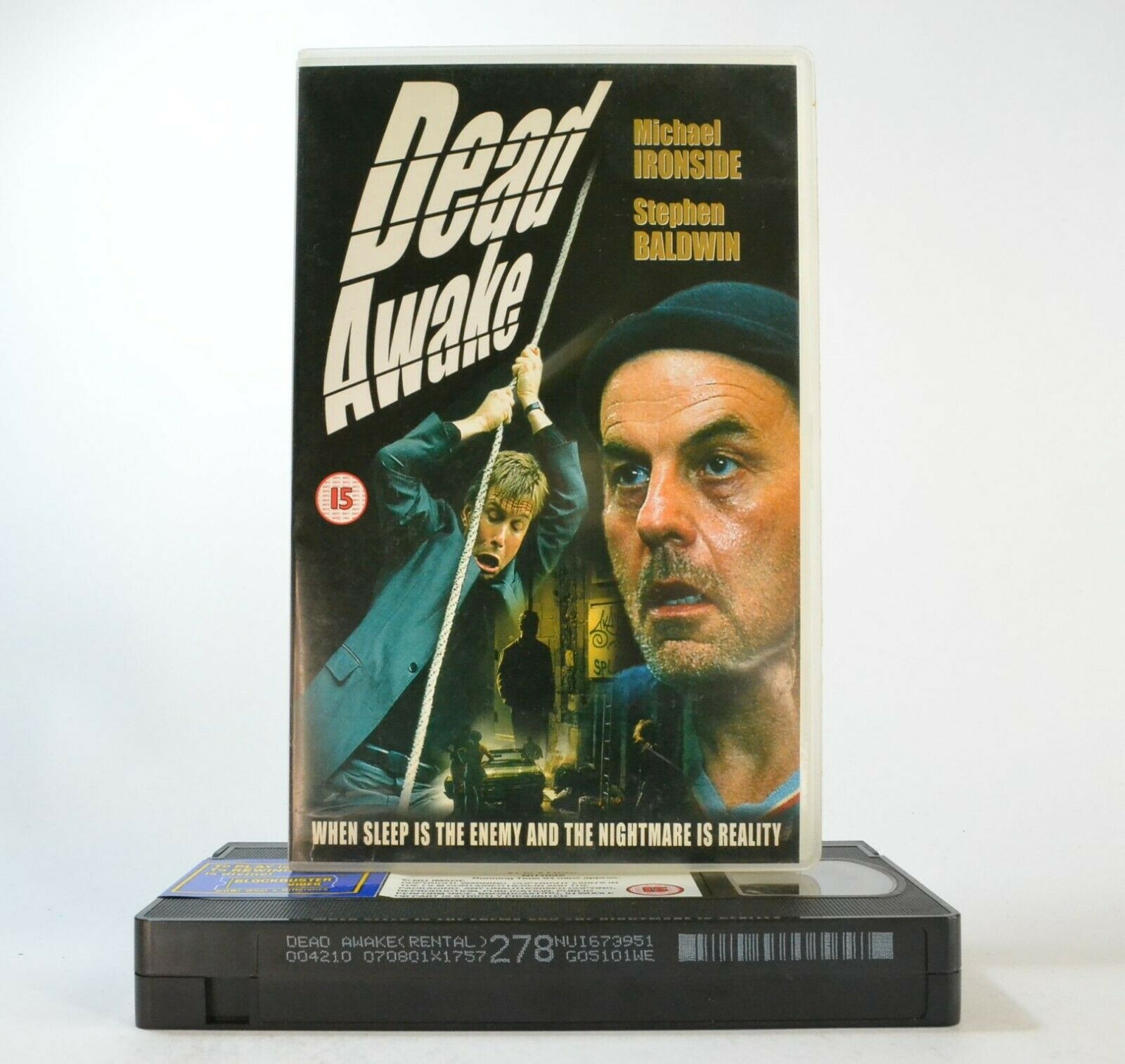 Dead Awake: (2001) Mystery Film - Large Box - Ex-Rental - Stephen Baldwin - VHS-